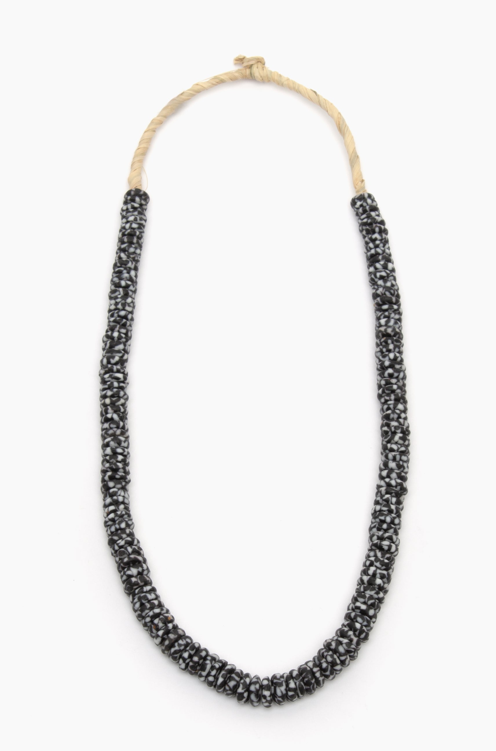 Strand of Recycled Glass Beads from Ghana