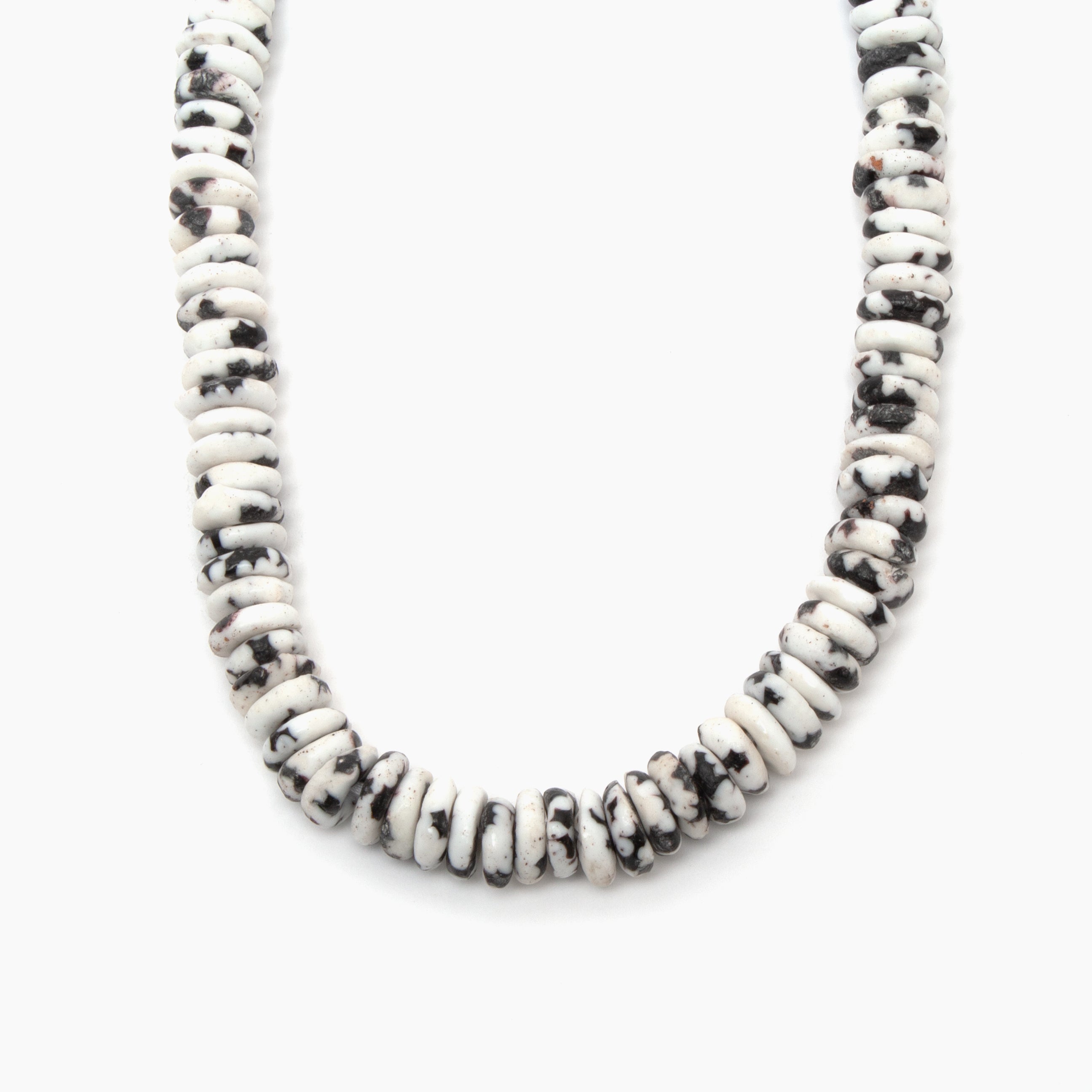 Strand of Recycled Glass Beads from Ghana
