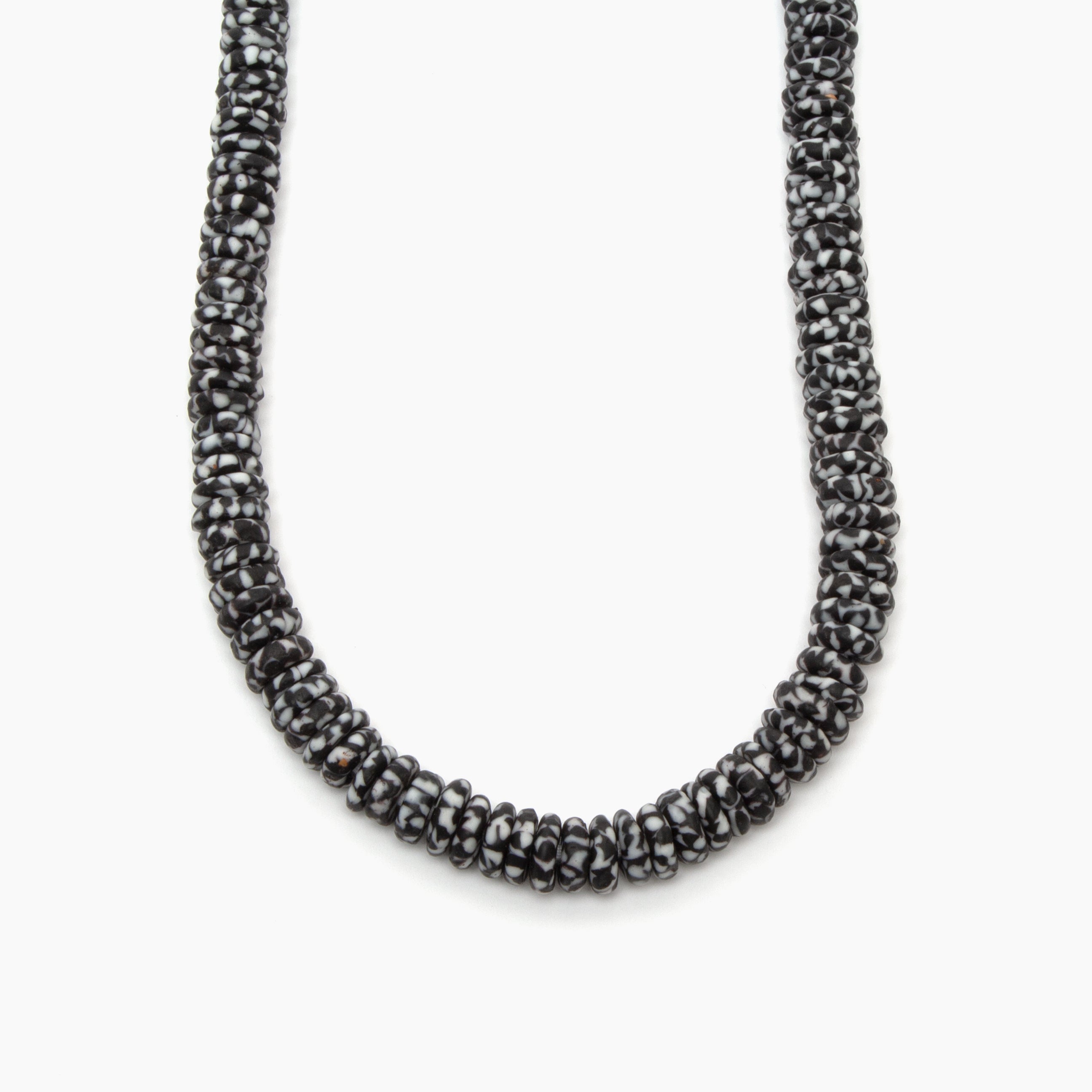 Strand of Recycled Glass Beads from Ghana