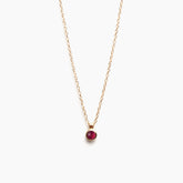 Ruby Bezel Necklace
