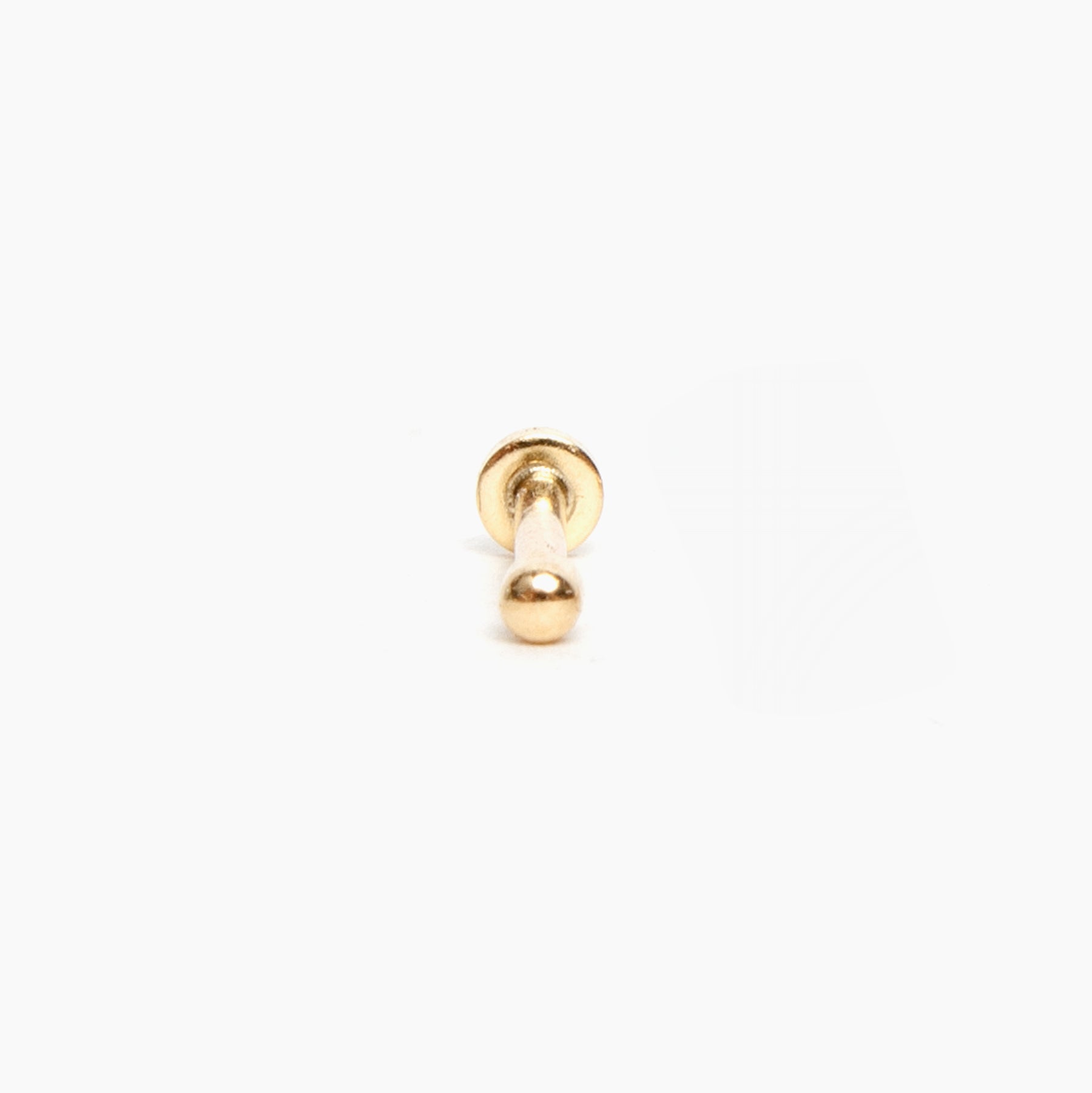 Single Bead Flat Back Stud Earrings