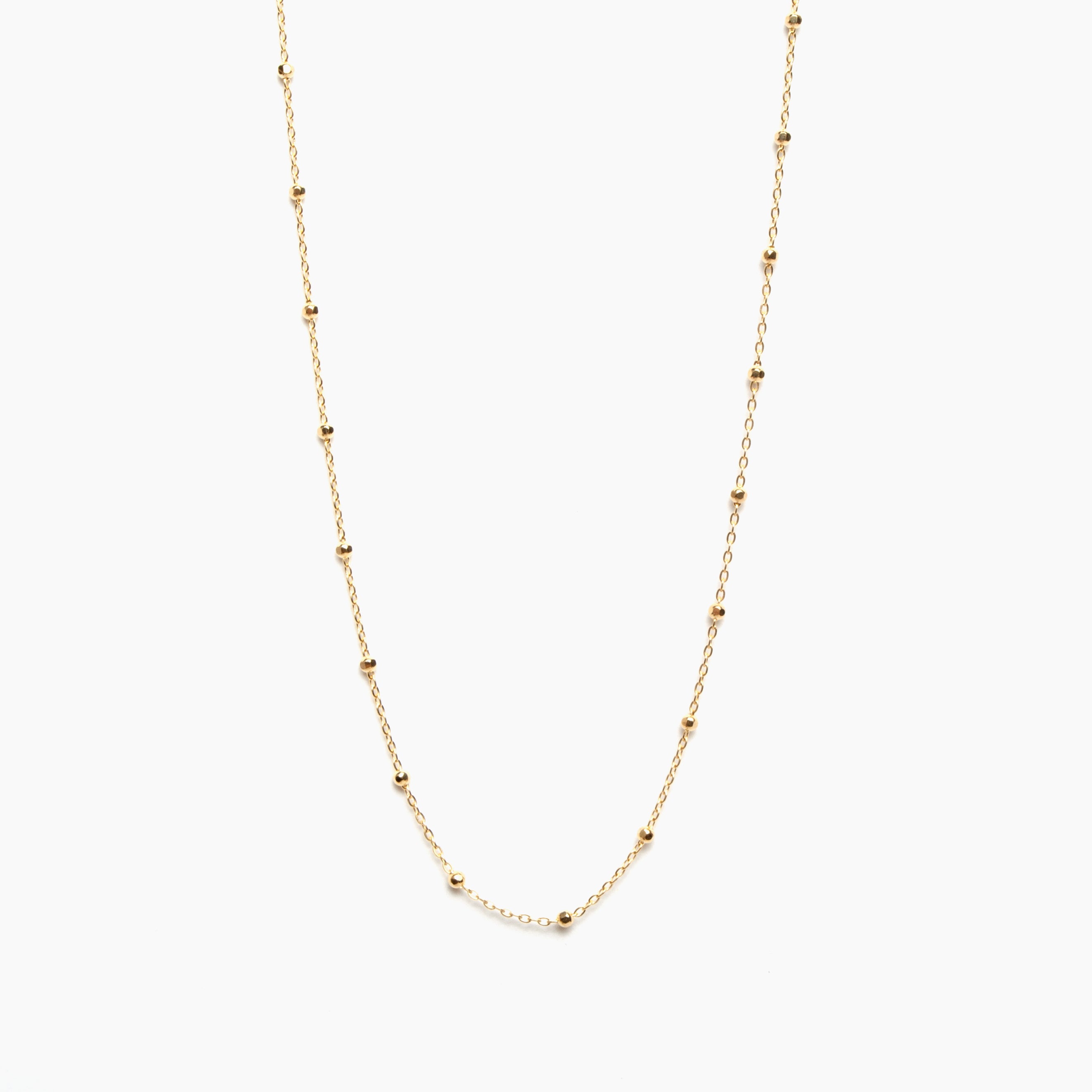 Faceted Satellite Cable Chain Necklace