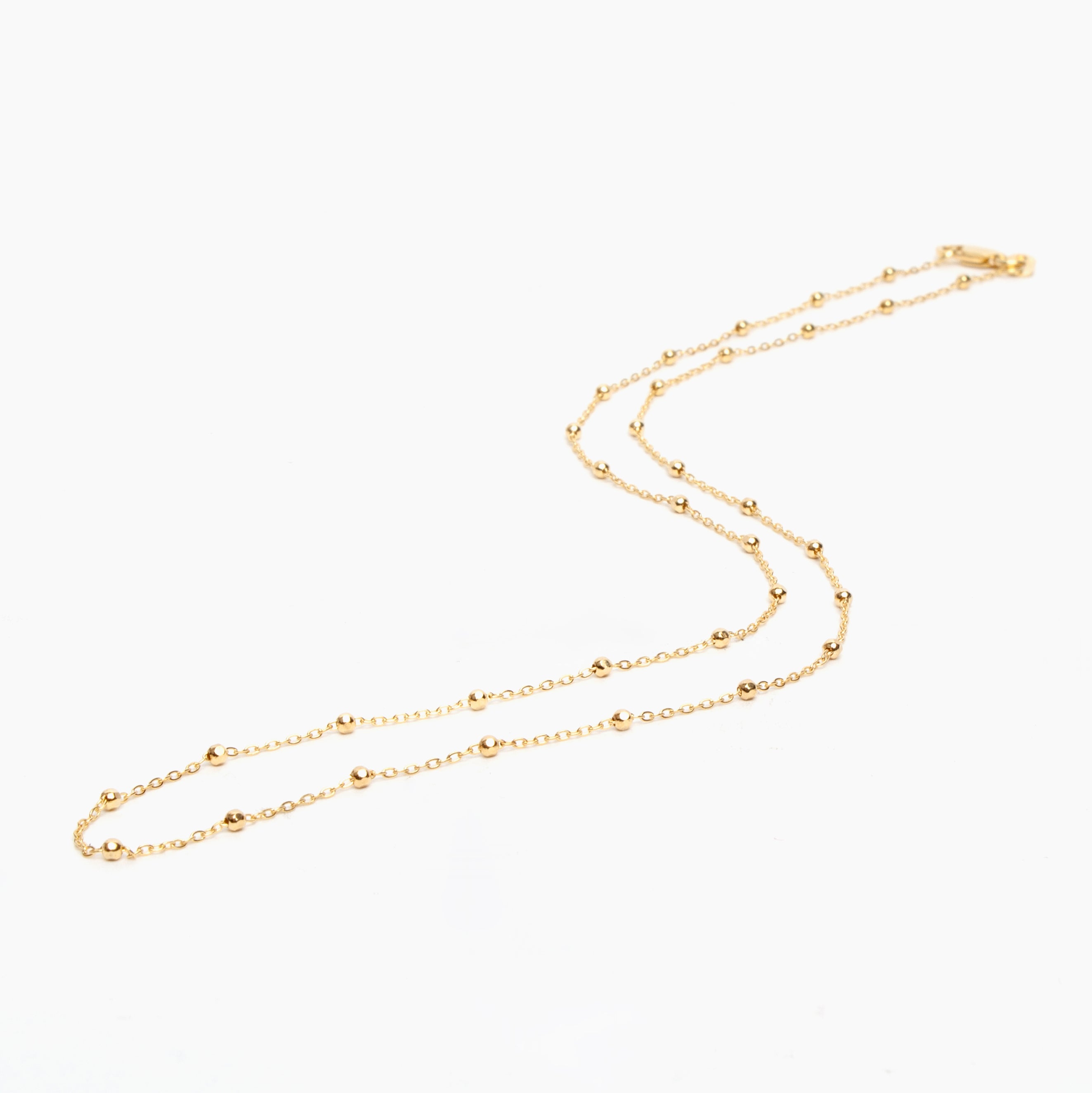 Faceted Satellite Cable Chain Necklace