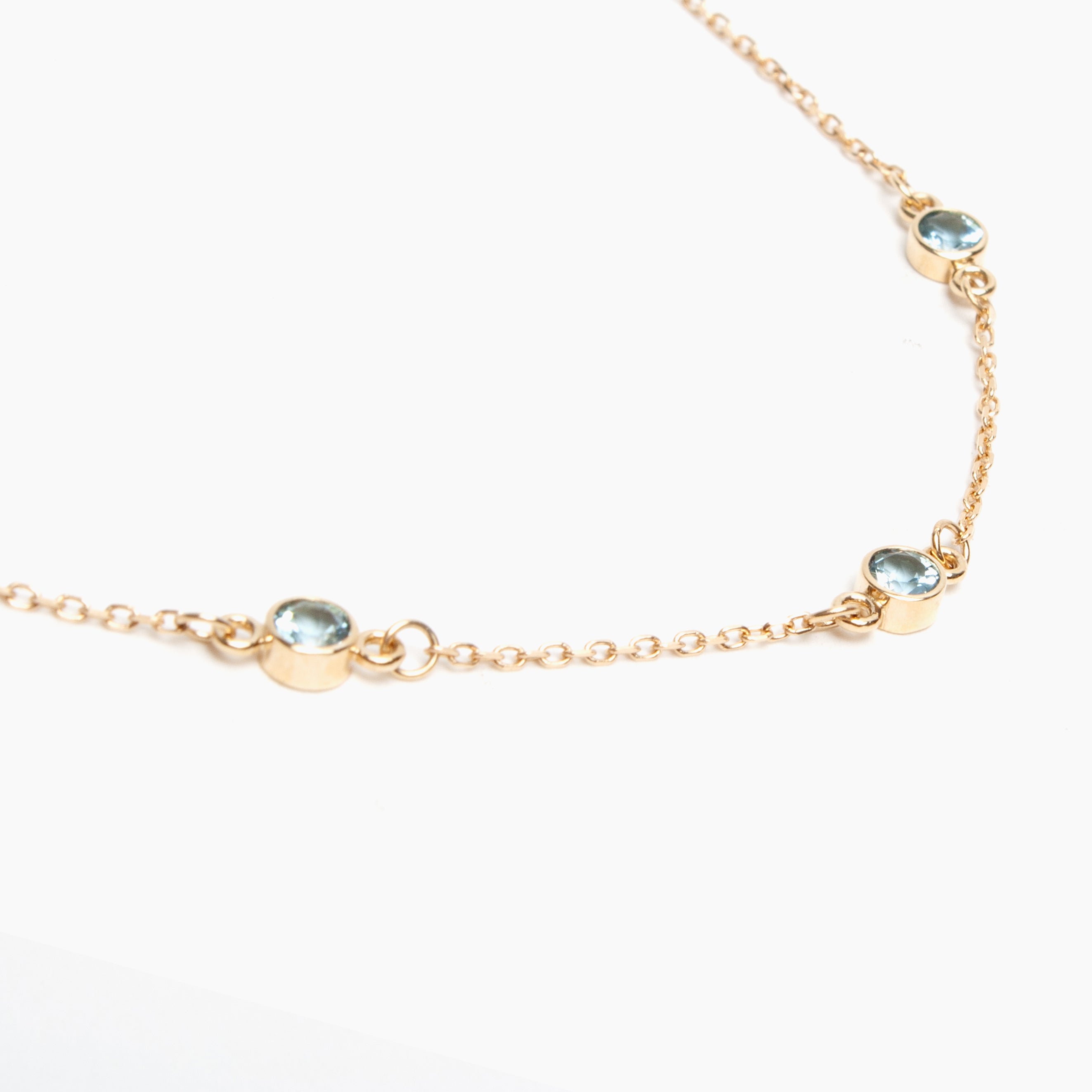 Three-Stone Bezel Bracelet