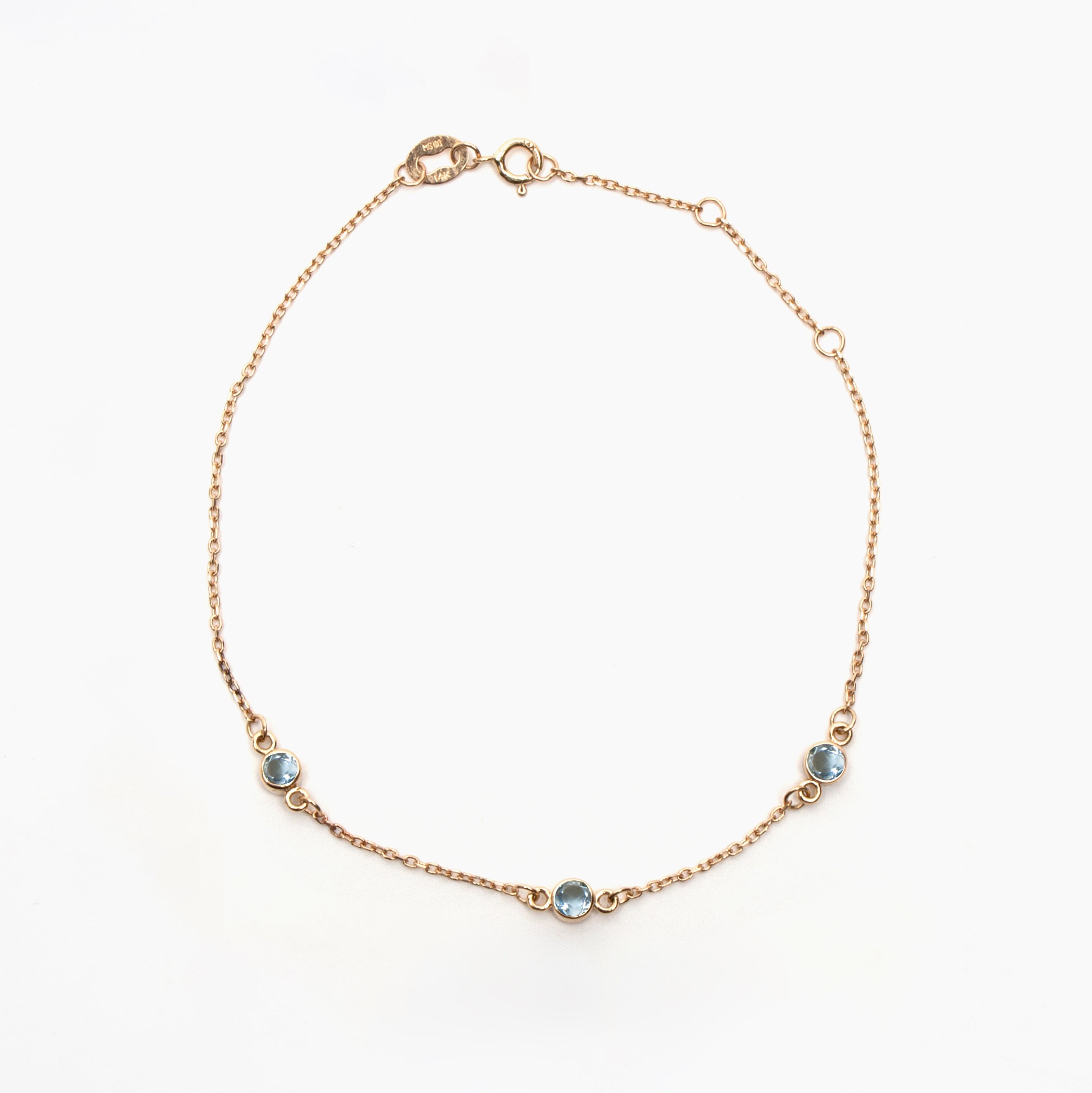 Three-Stone Bezel Bracelet