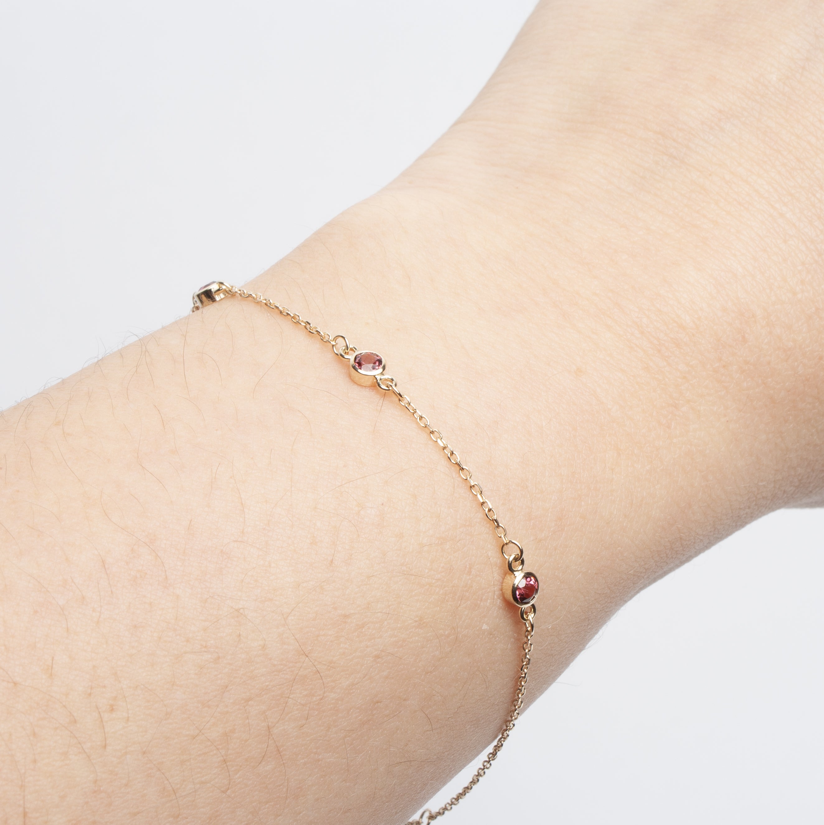 Three-Stone Bezel Bracelet