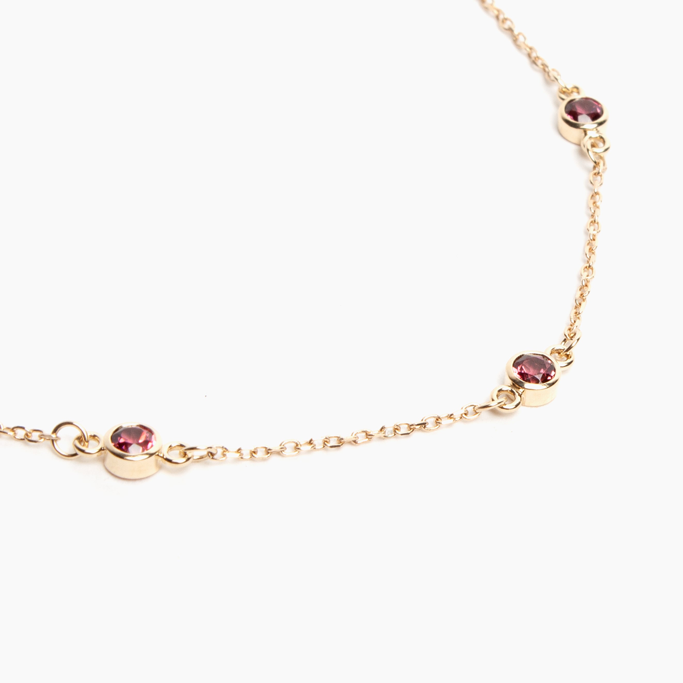 Three-Stone Bezel Bracelet