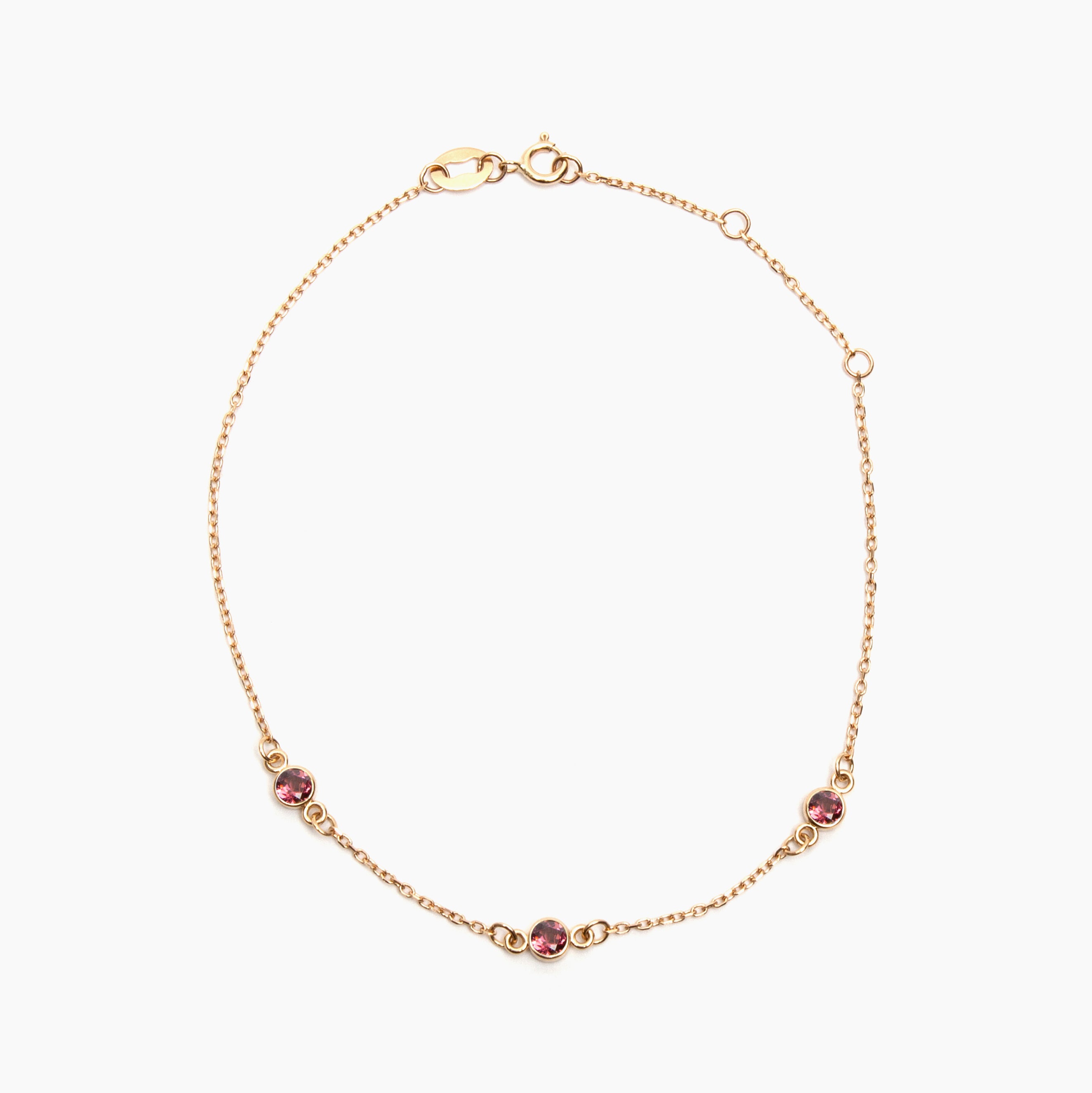 Three-Stone Bezel Bracelet