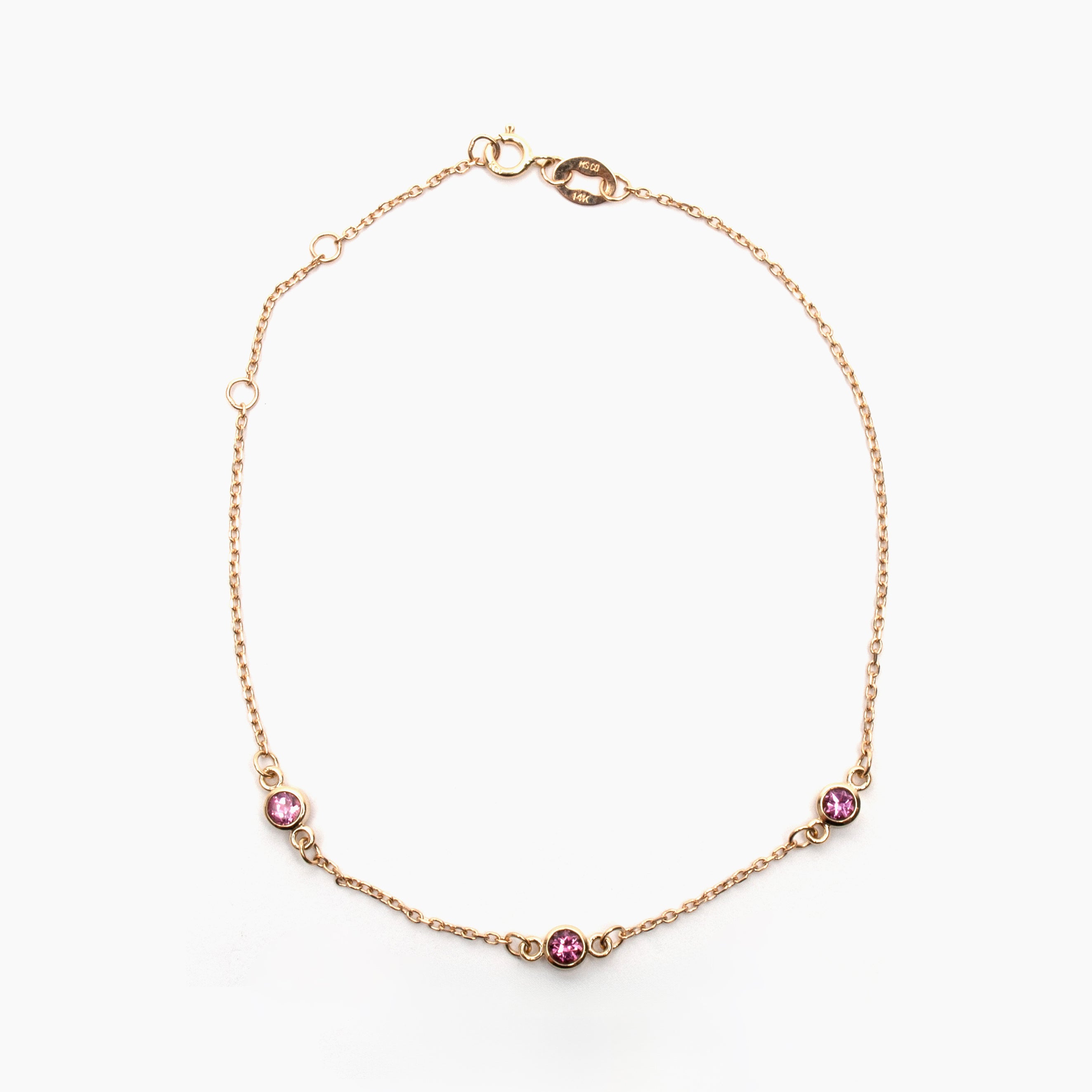 Three-Stone Bezel Bracelet