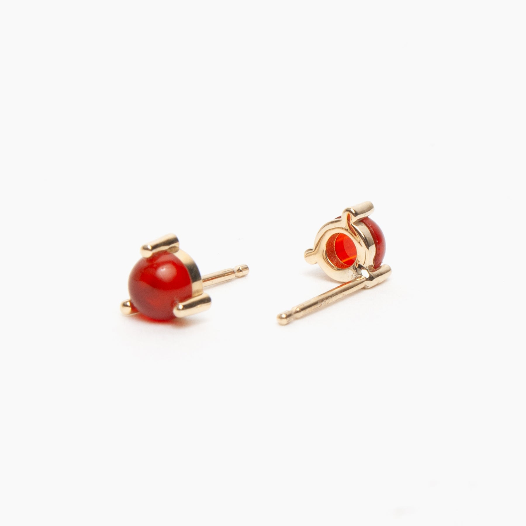3-Prong Gemstone Stud Earrings