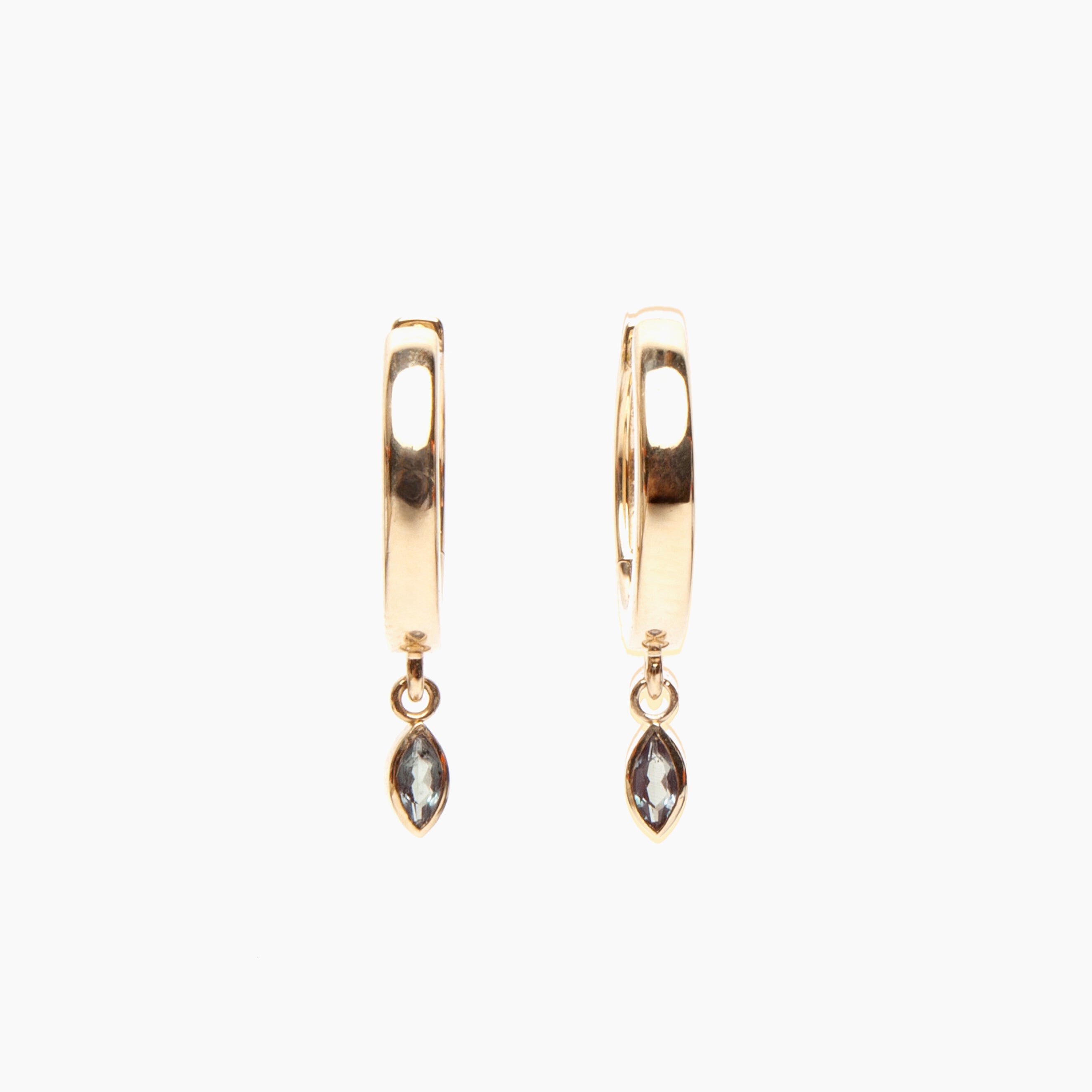 Alexandrite Hinged Hoop Earrings