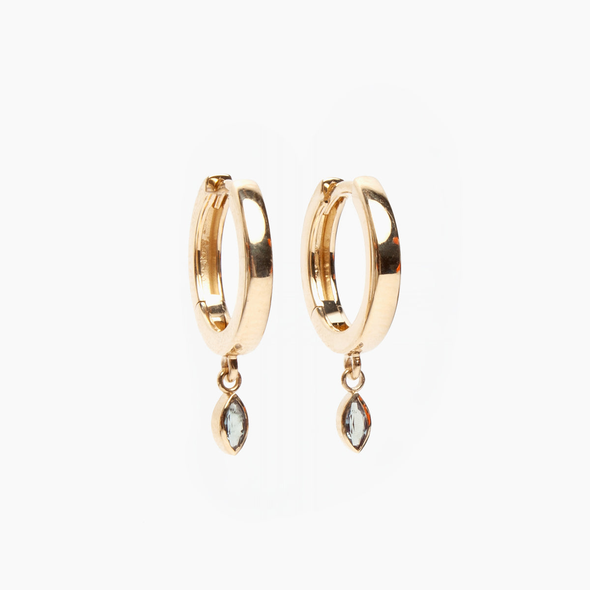 Alexandrite Hinged Hoop Earrings