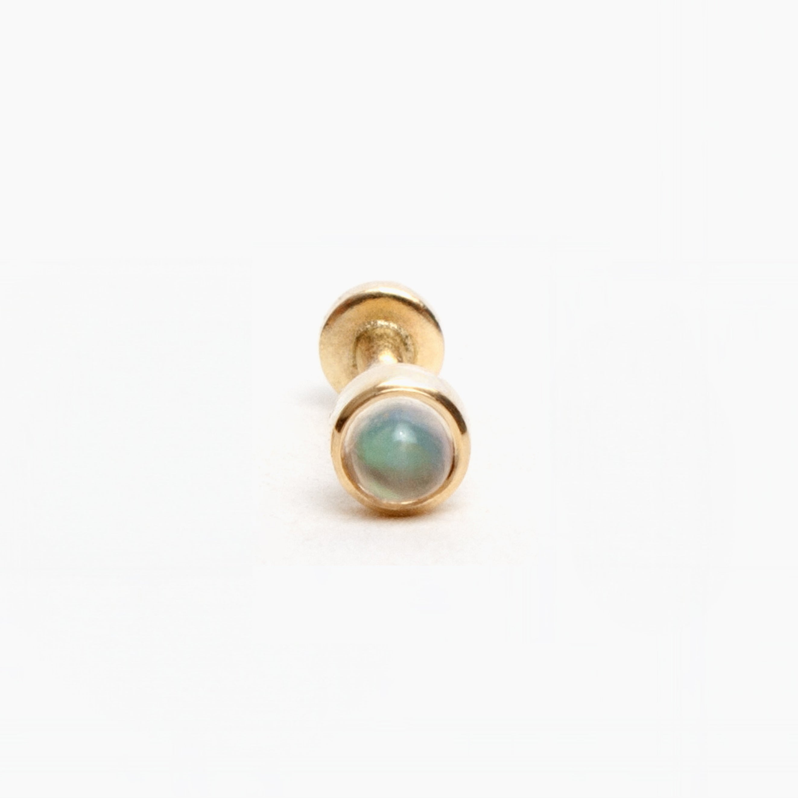 Moonstone Flat Back Stud Earrings