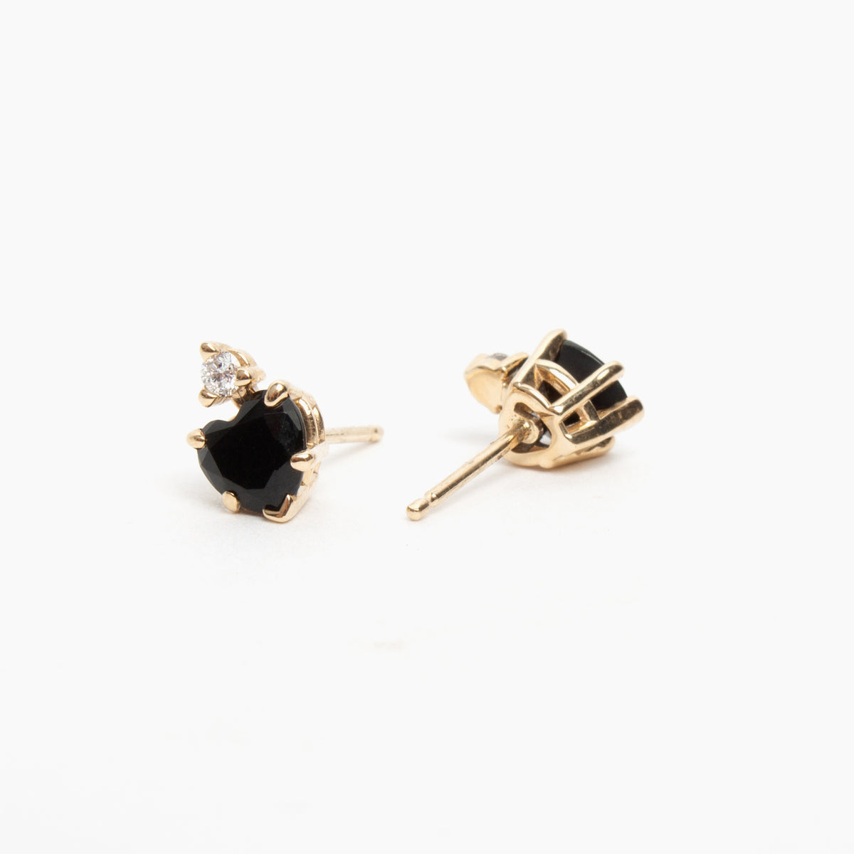 Diamond and Black Onyx Stud Earrings
