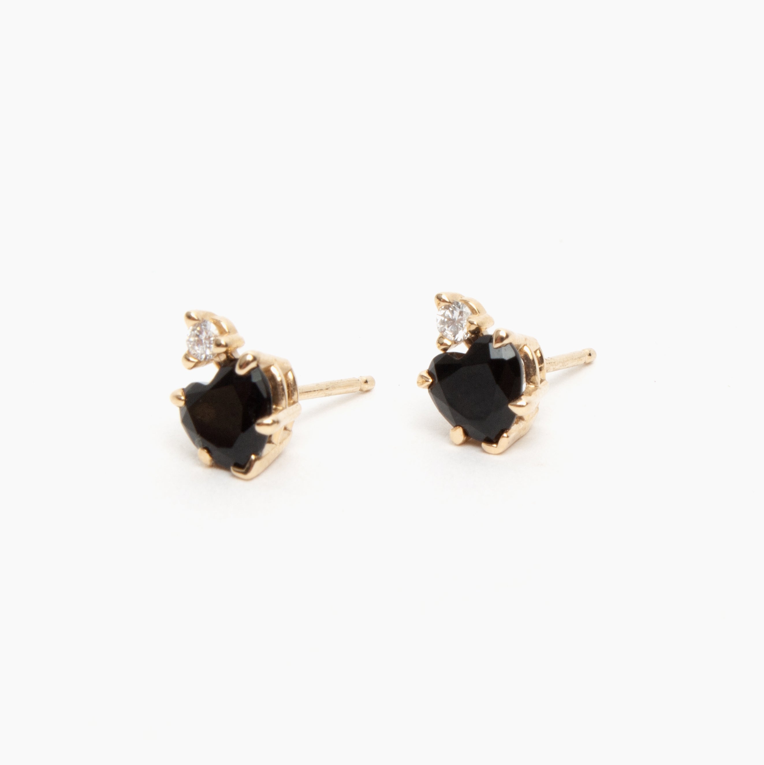 Diamond and Black Onyx Stud Earrings