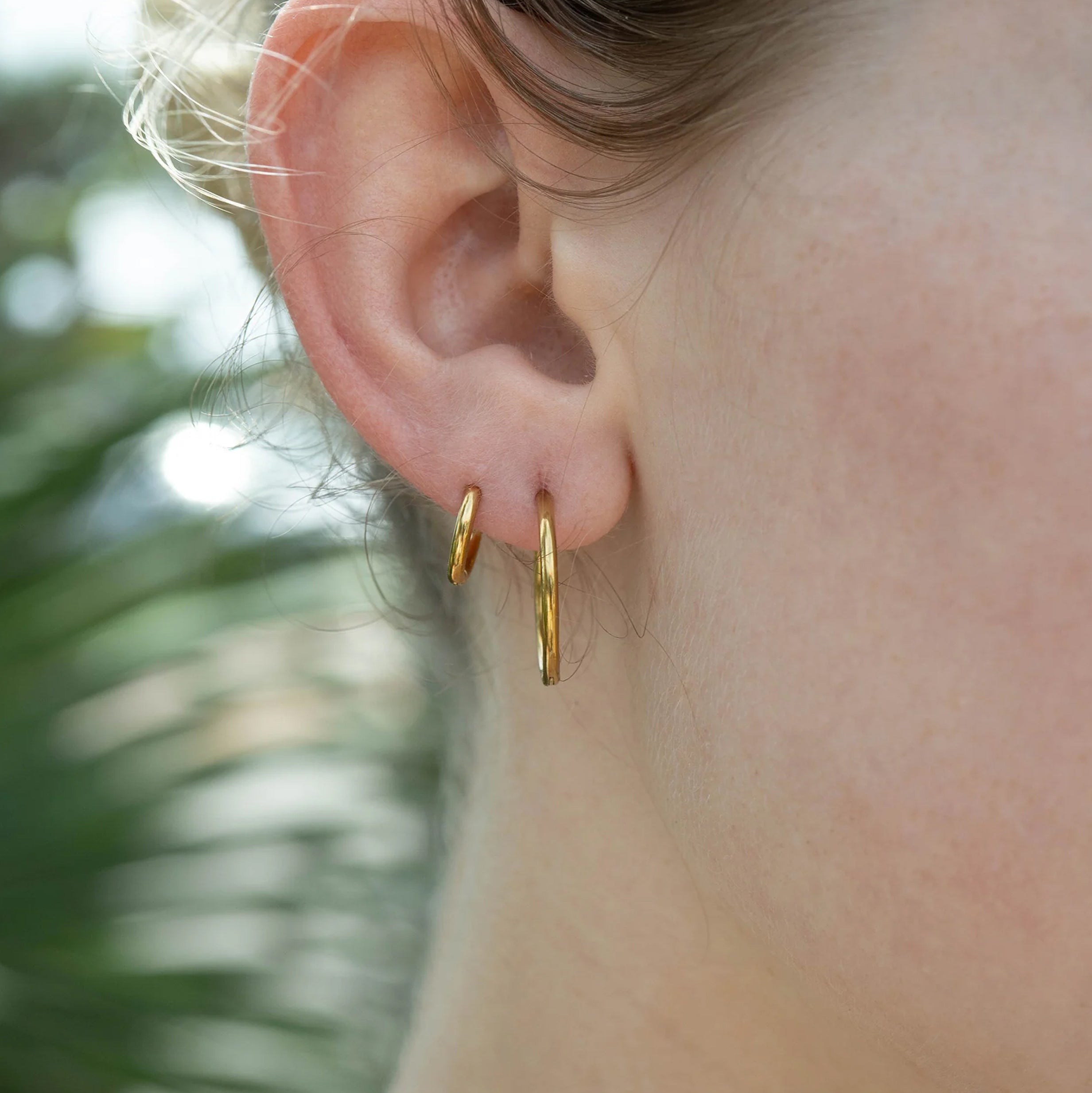 18K Gold PVD Classic Huggie Hoop Earrings