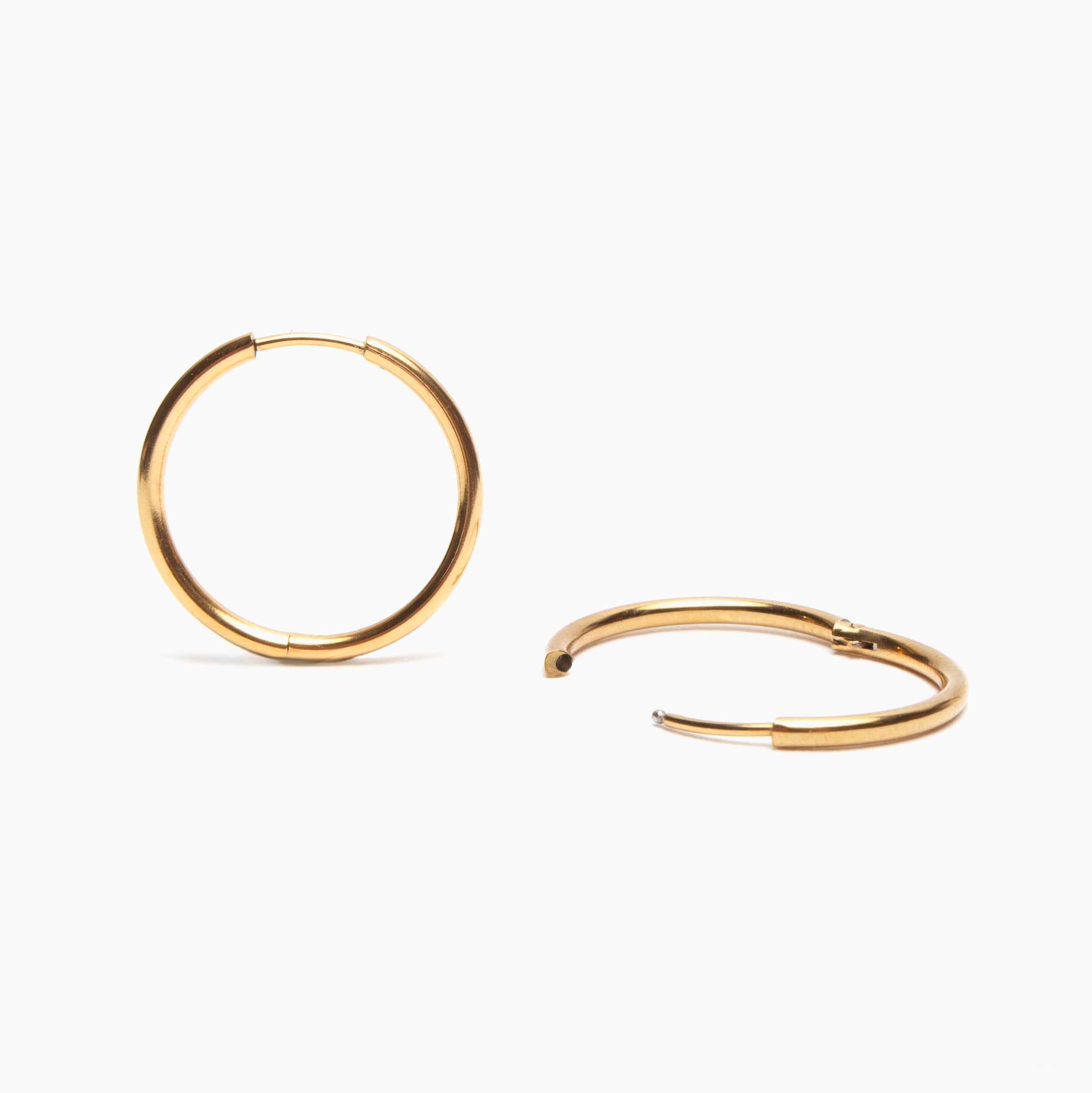 18K Gold PVD Classic Huggie Hoop Earrings