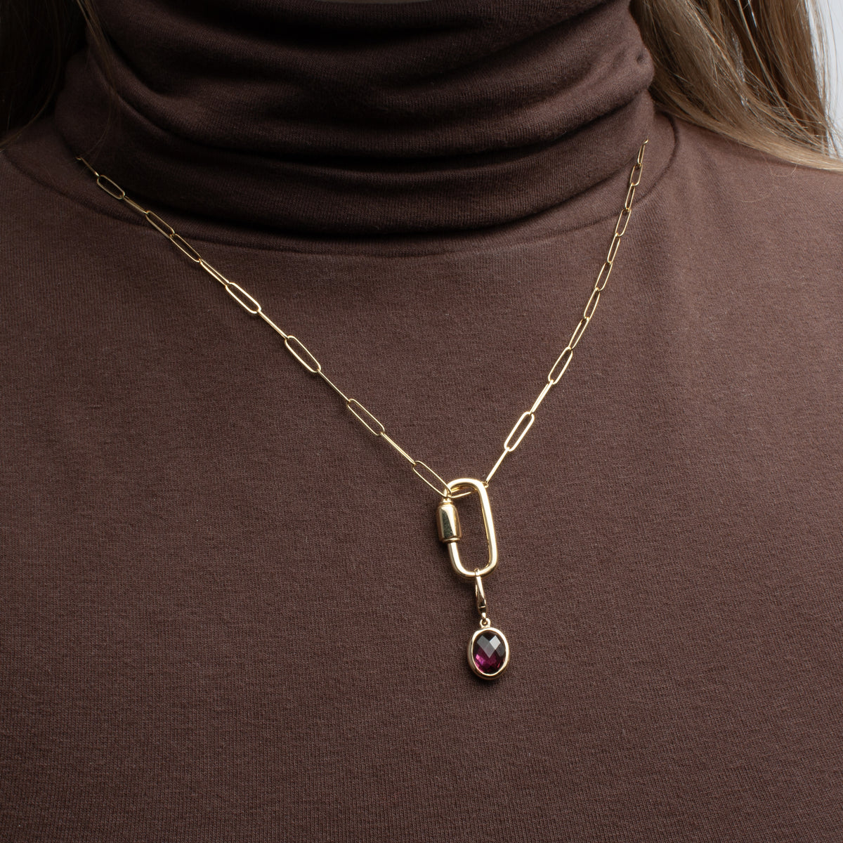 Gold Carabiner Locking Charm