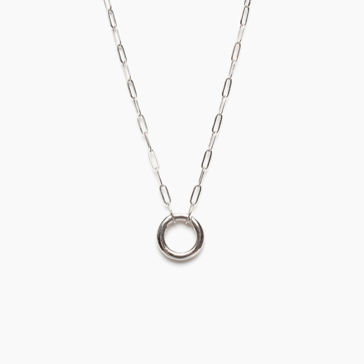 Gold Circle Charm Necklace