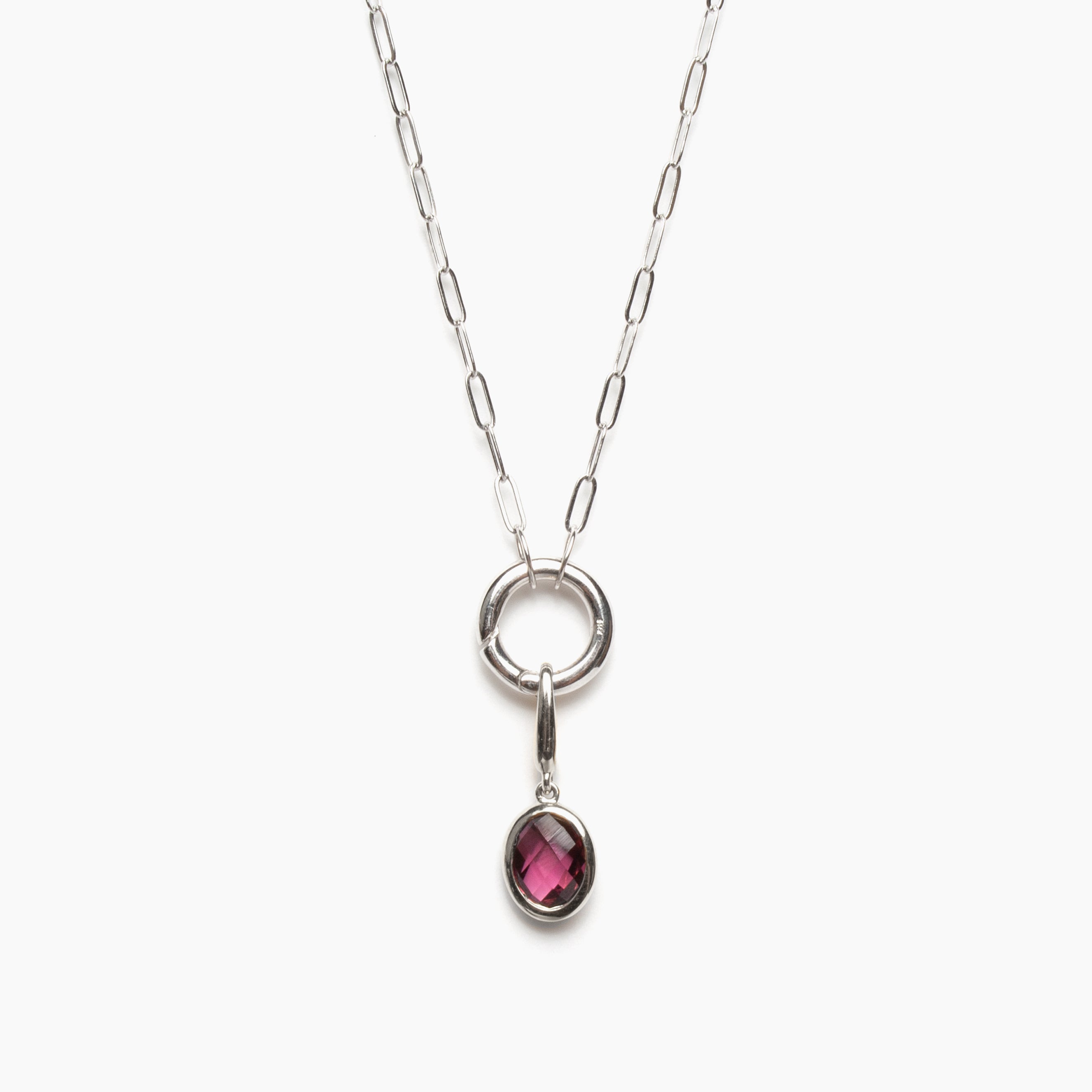 Gold Circle Charm Necklace