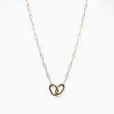 Gold Interlocking Oval Necklace