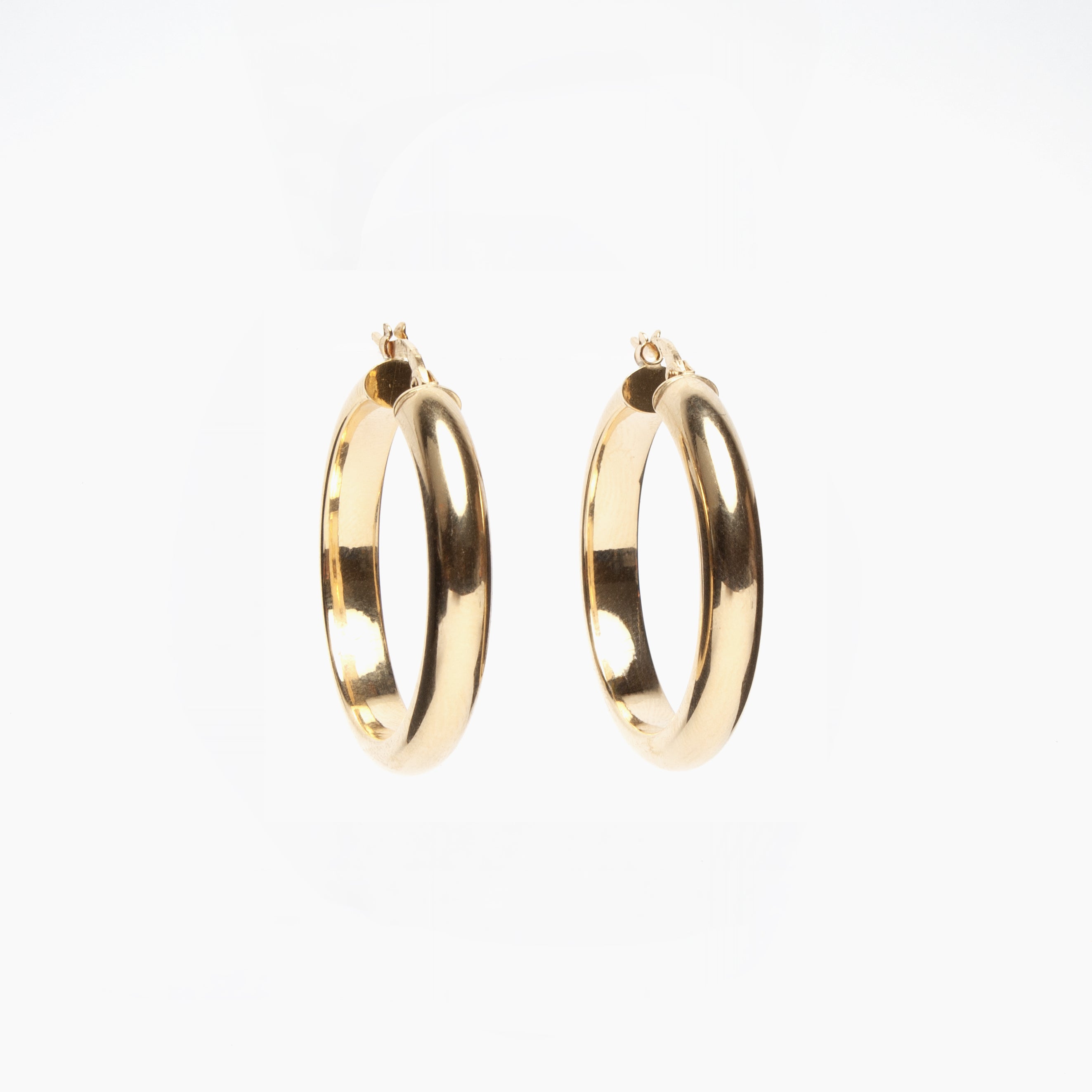 Half-Round Tube Hoop Earrings