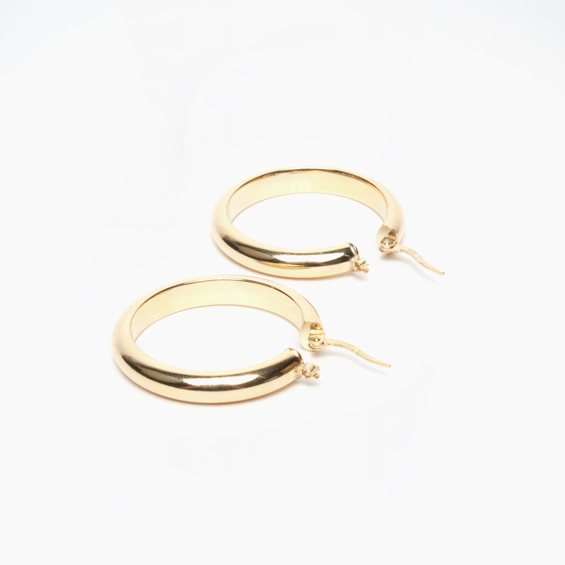 Half-Round Tube Hoop Earrings