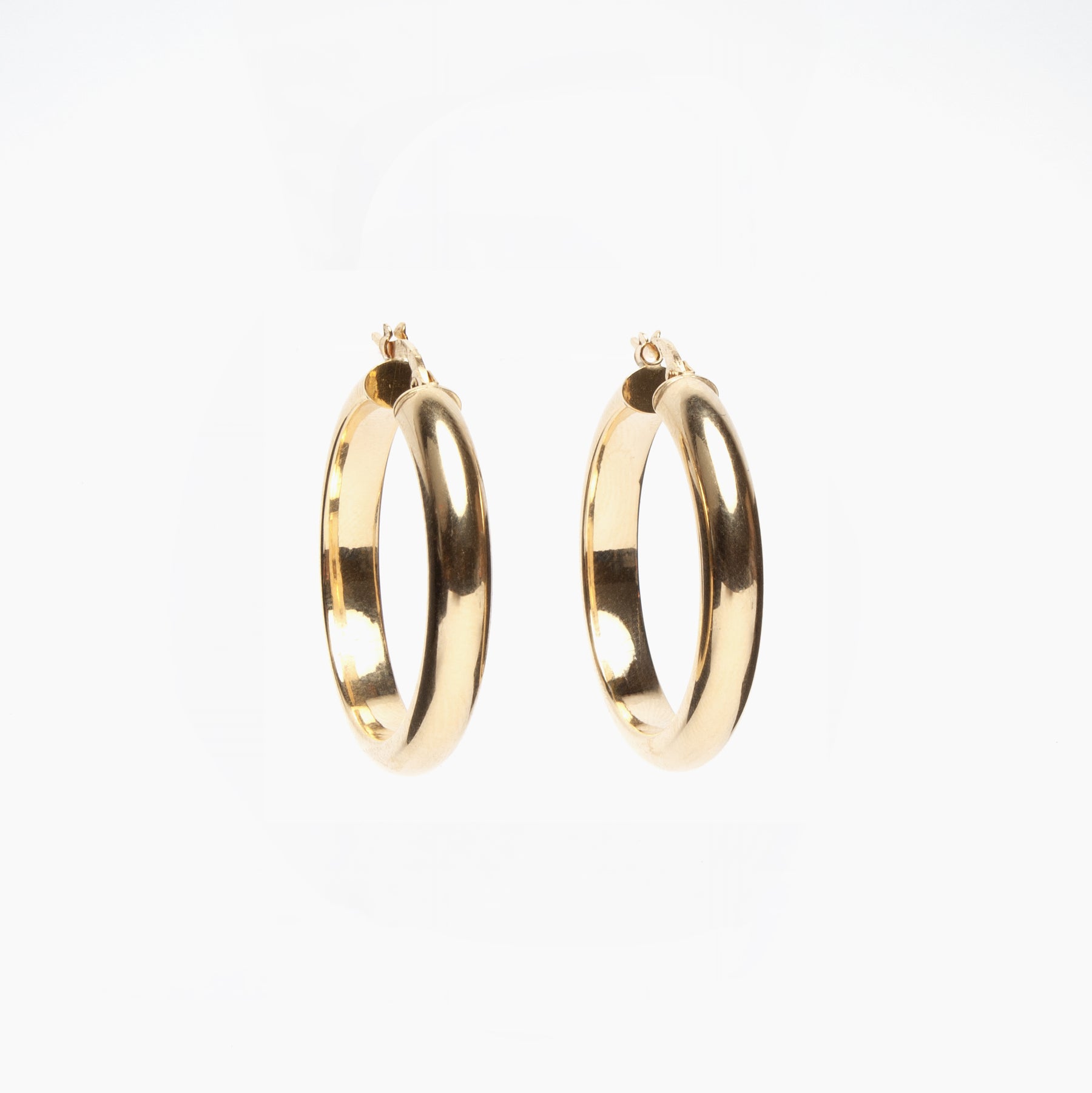 Half-Round Tube Hoop Earrings
