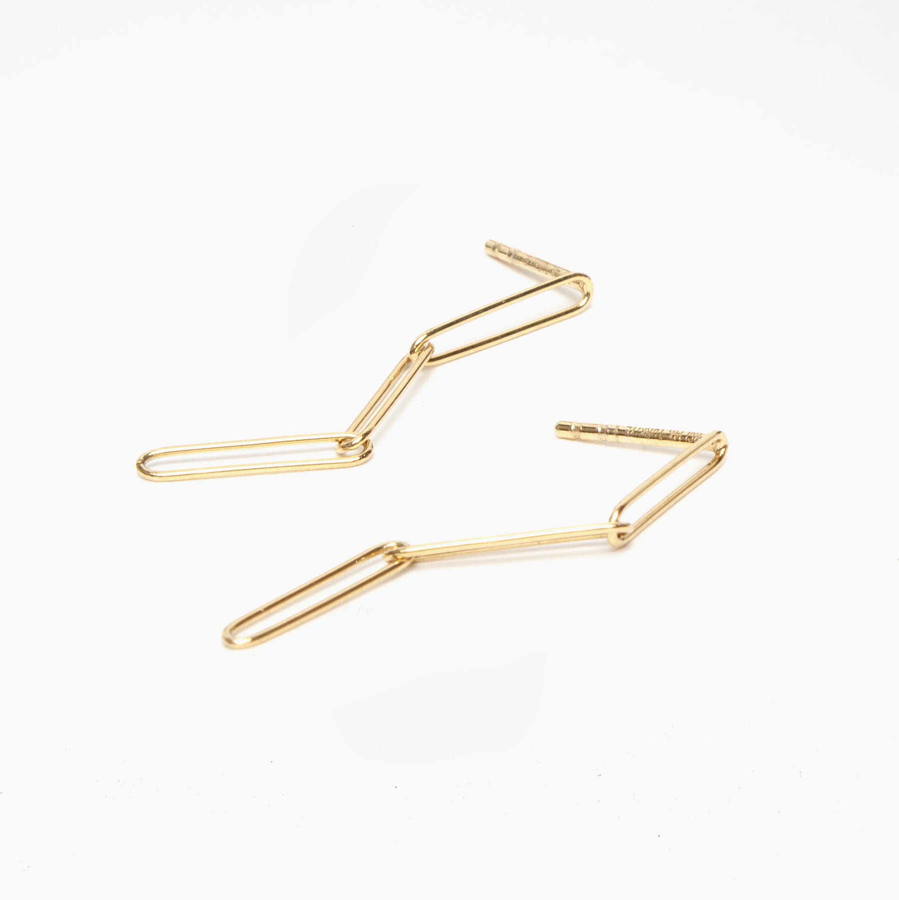 Paperclip-Style Dangle Earrings