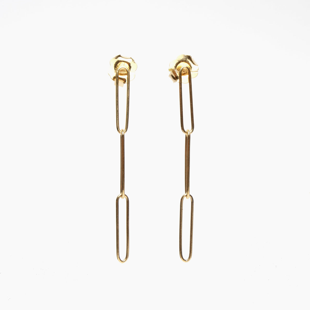 Paperclip-Style Dangle Earrings