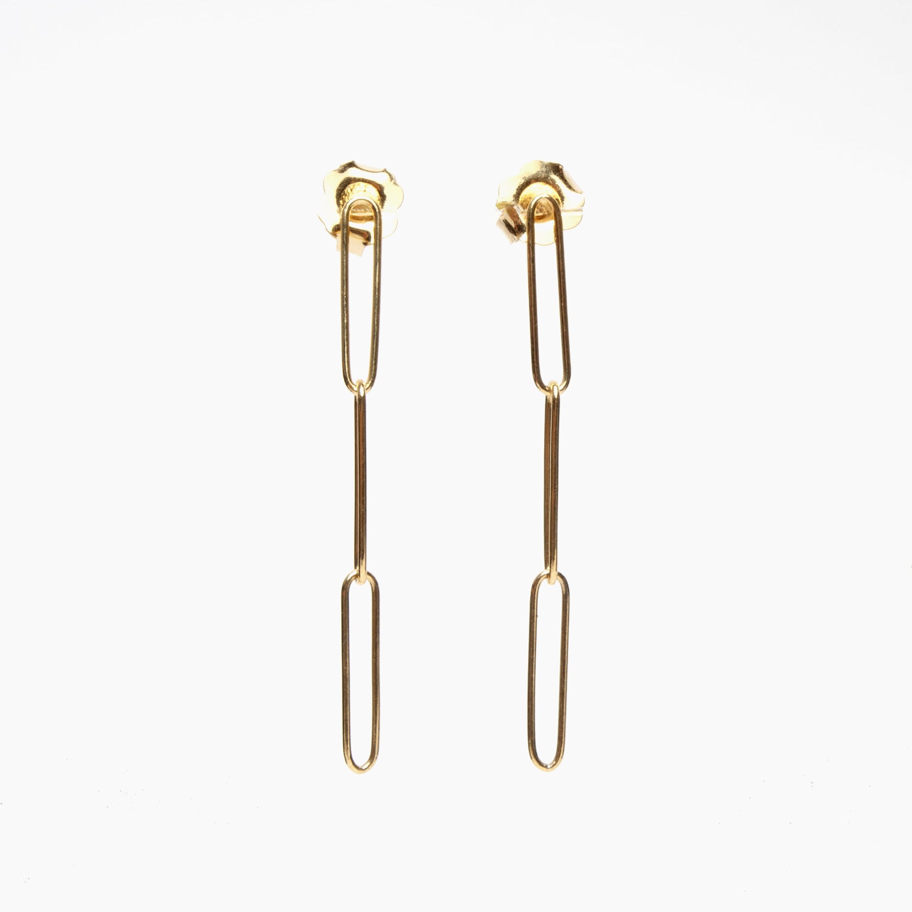 Paperclip-Style Dangle Earrings