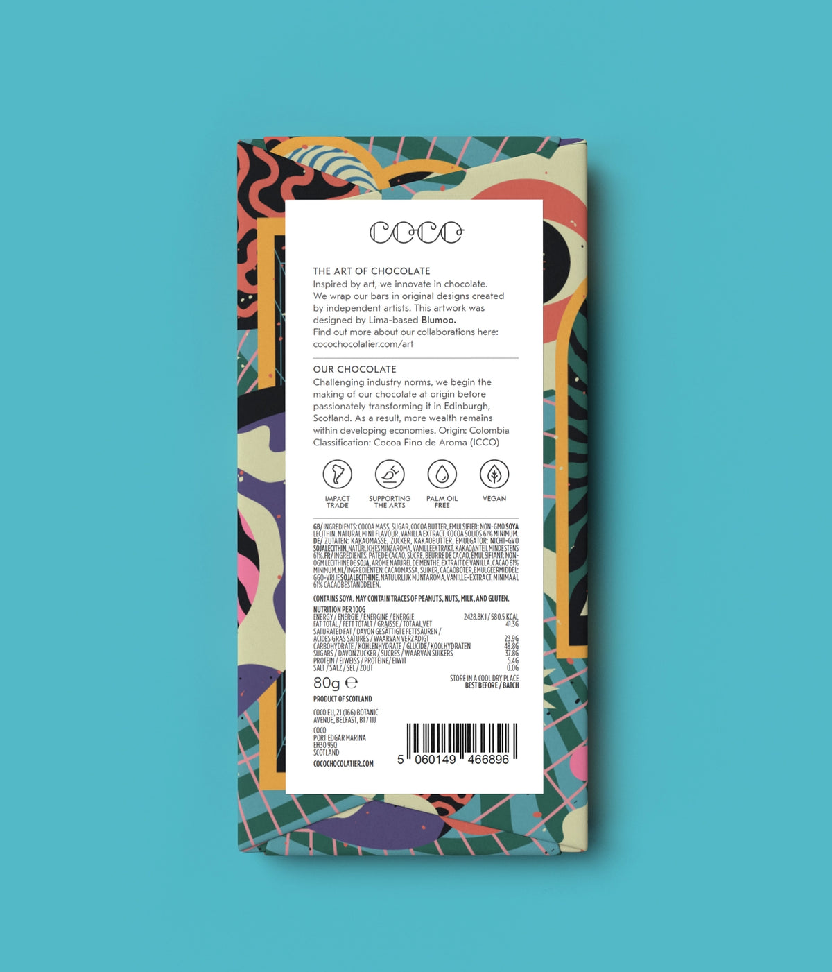 80g Sweet Mint Dark Chocolate