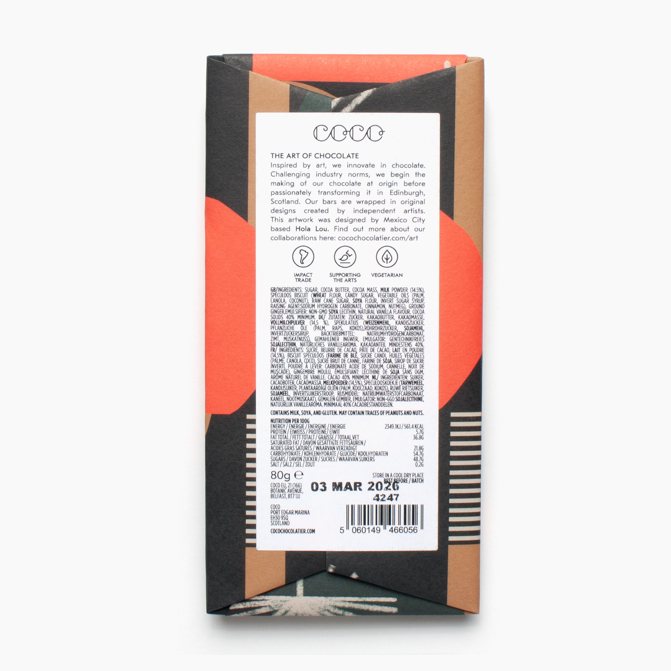 80g Gingerbread Milk Chocolate Bar