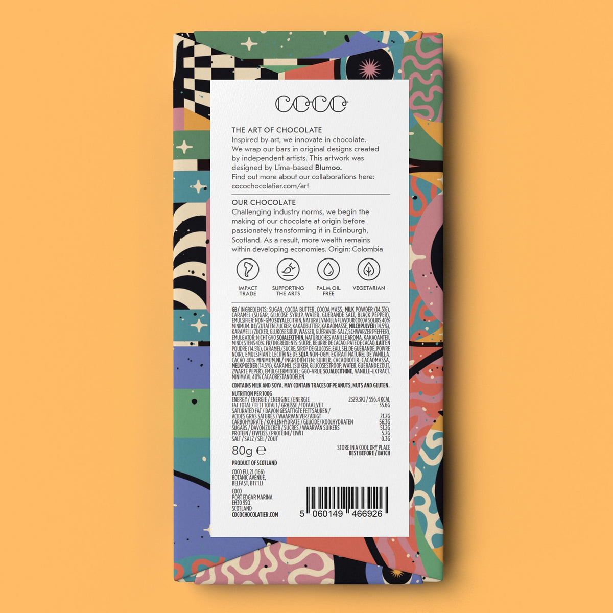 80g Milk Chocolate Salt & Pepper Caramel