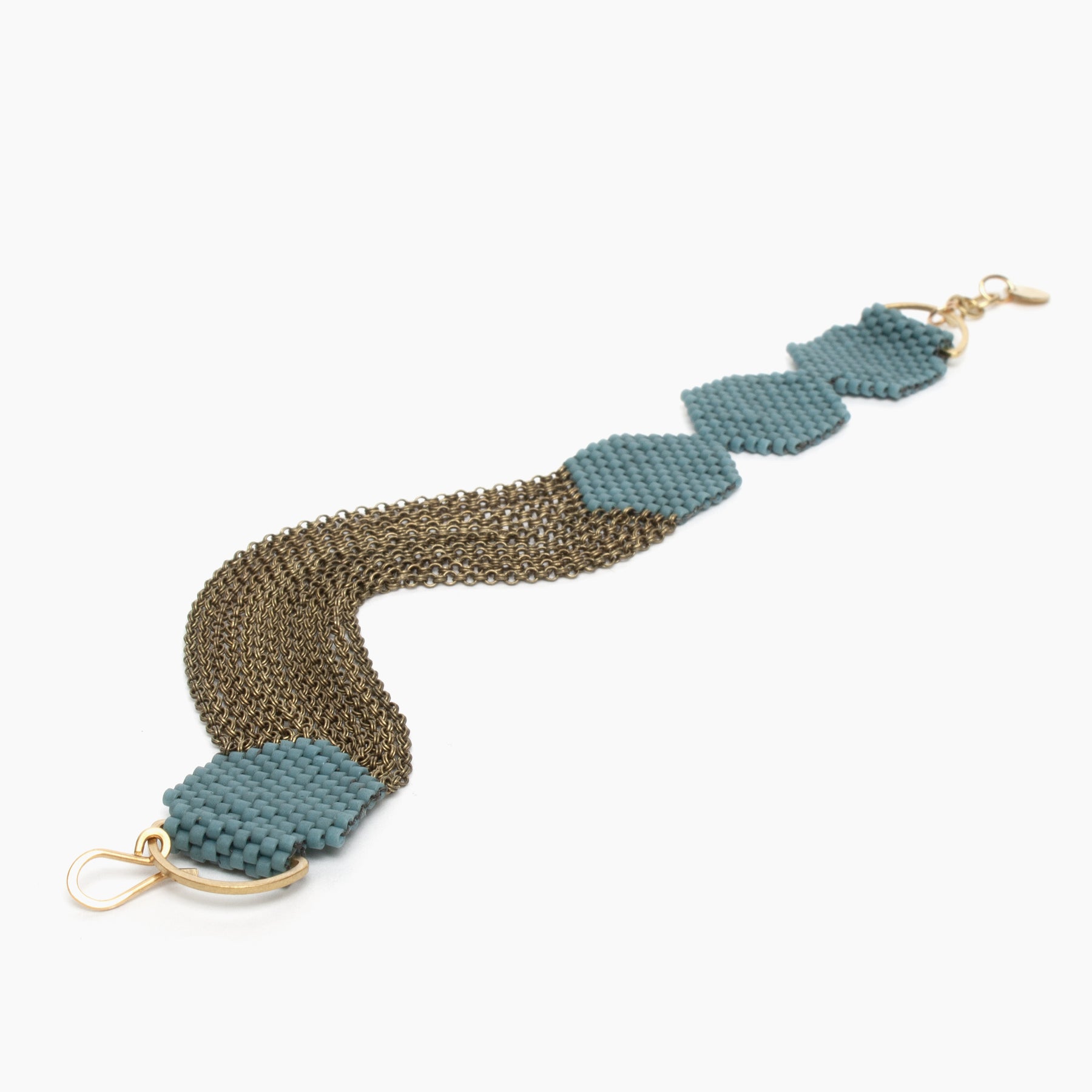 Row Bracelet in Shale Blue
