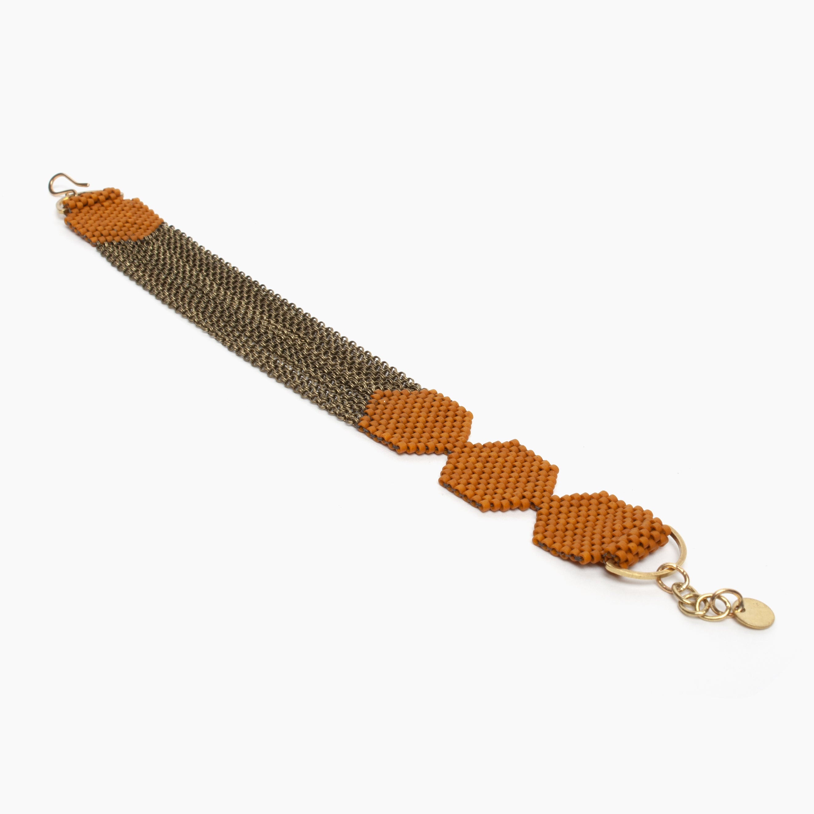 Row Bracelet in Toast