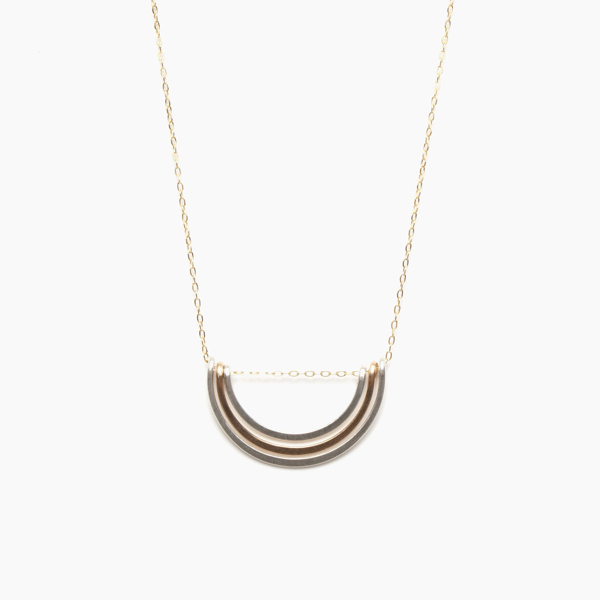 Mixed Nested Petal Necklace