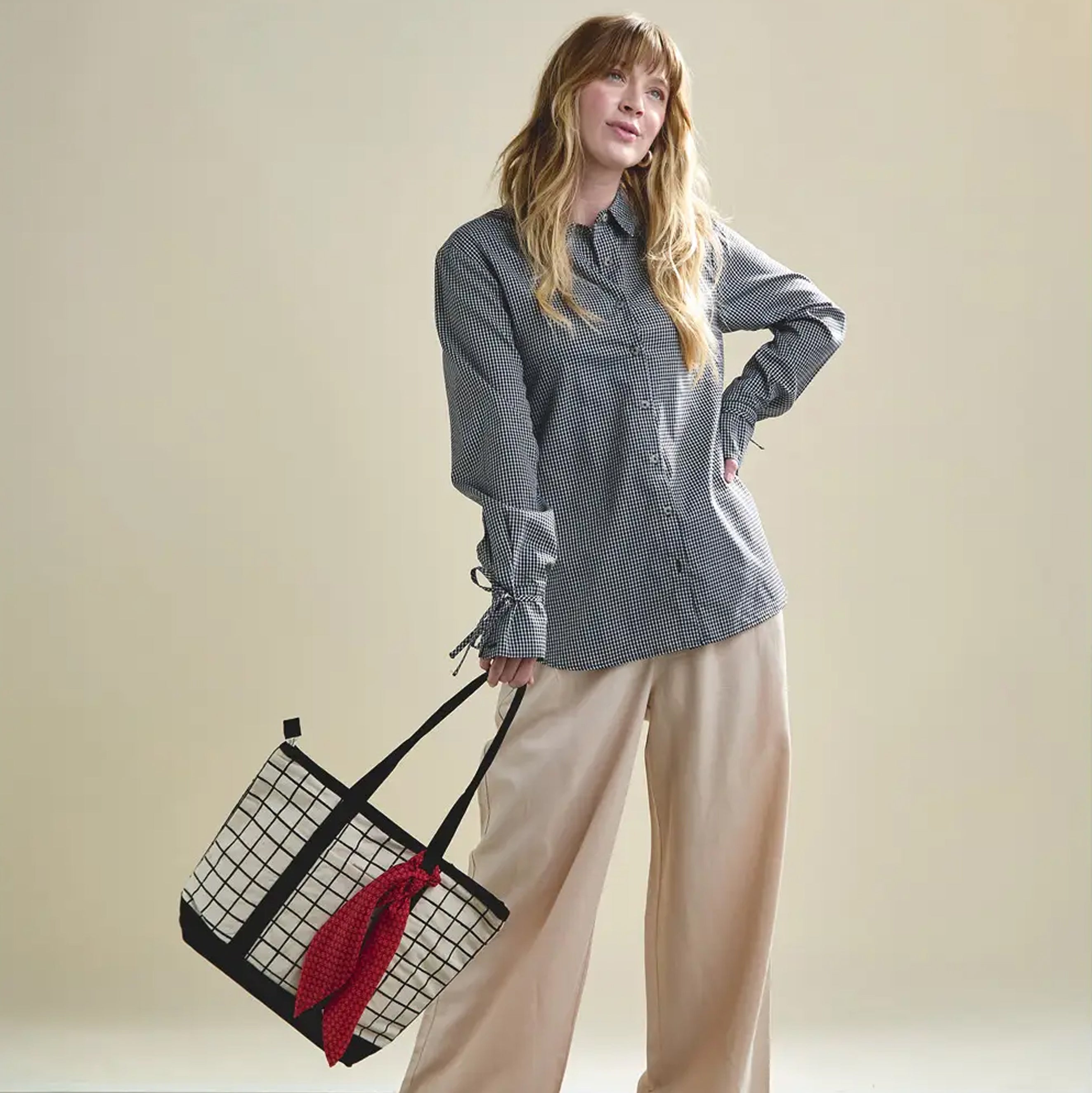 Grid Mini Tote Bag