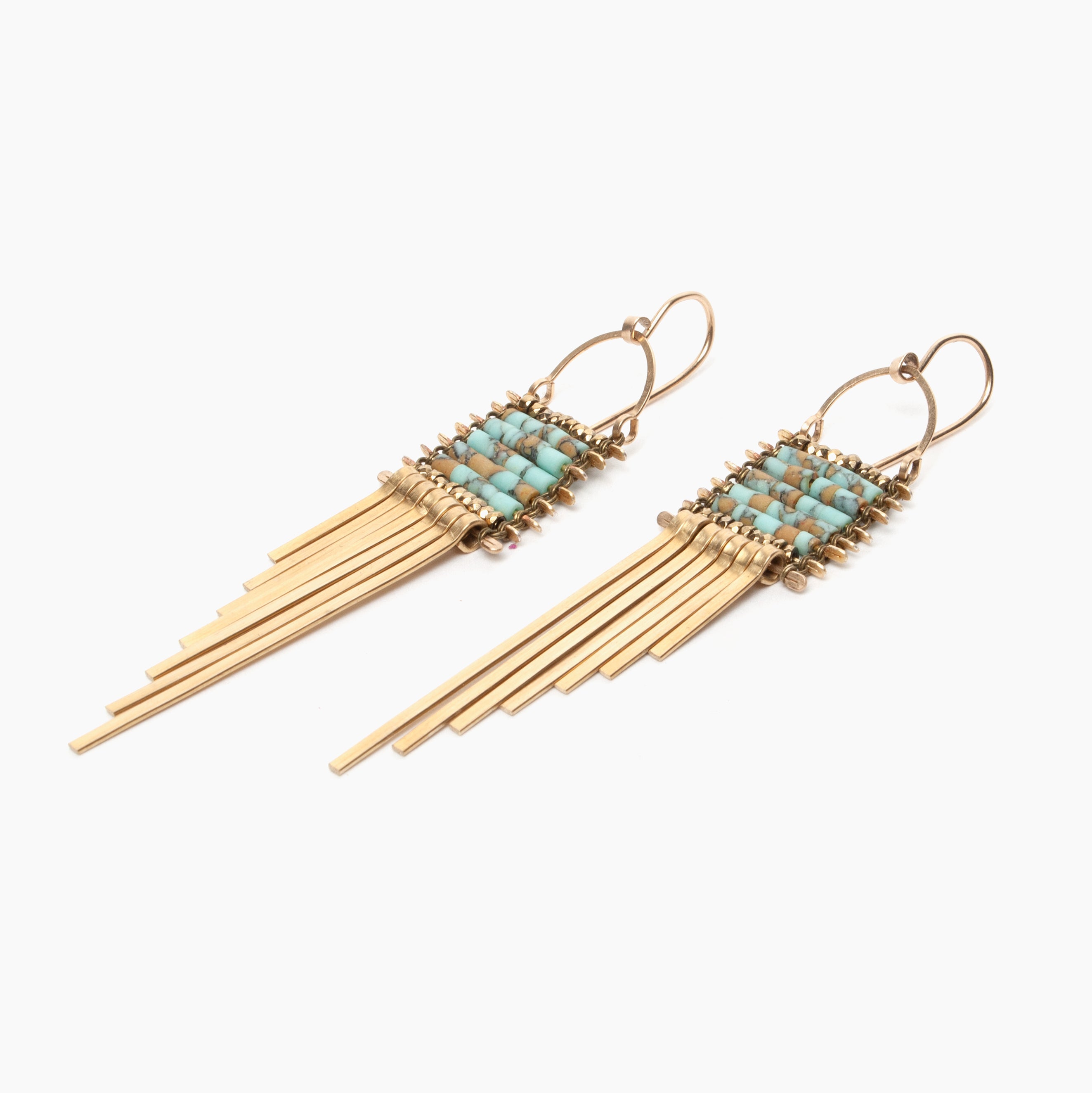 Asymmetrical Turquoise Earrings