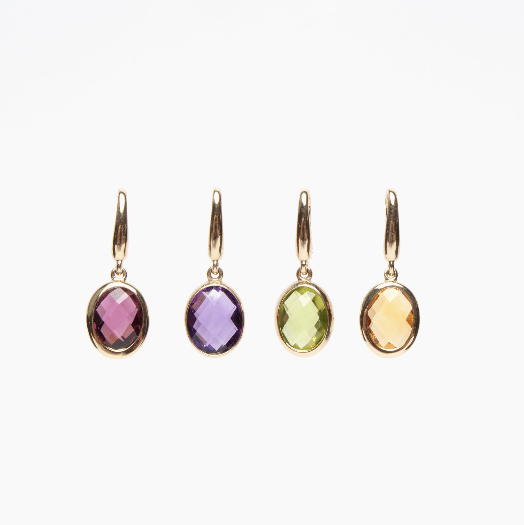 Checkerboard Gemstone Charm Pendants
