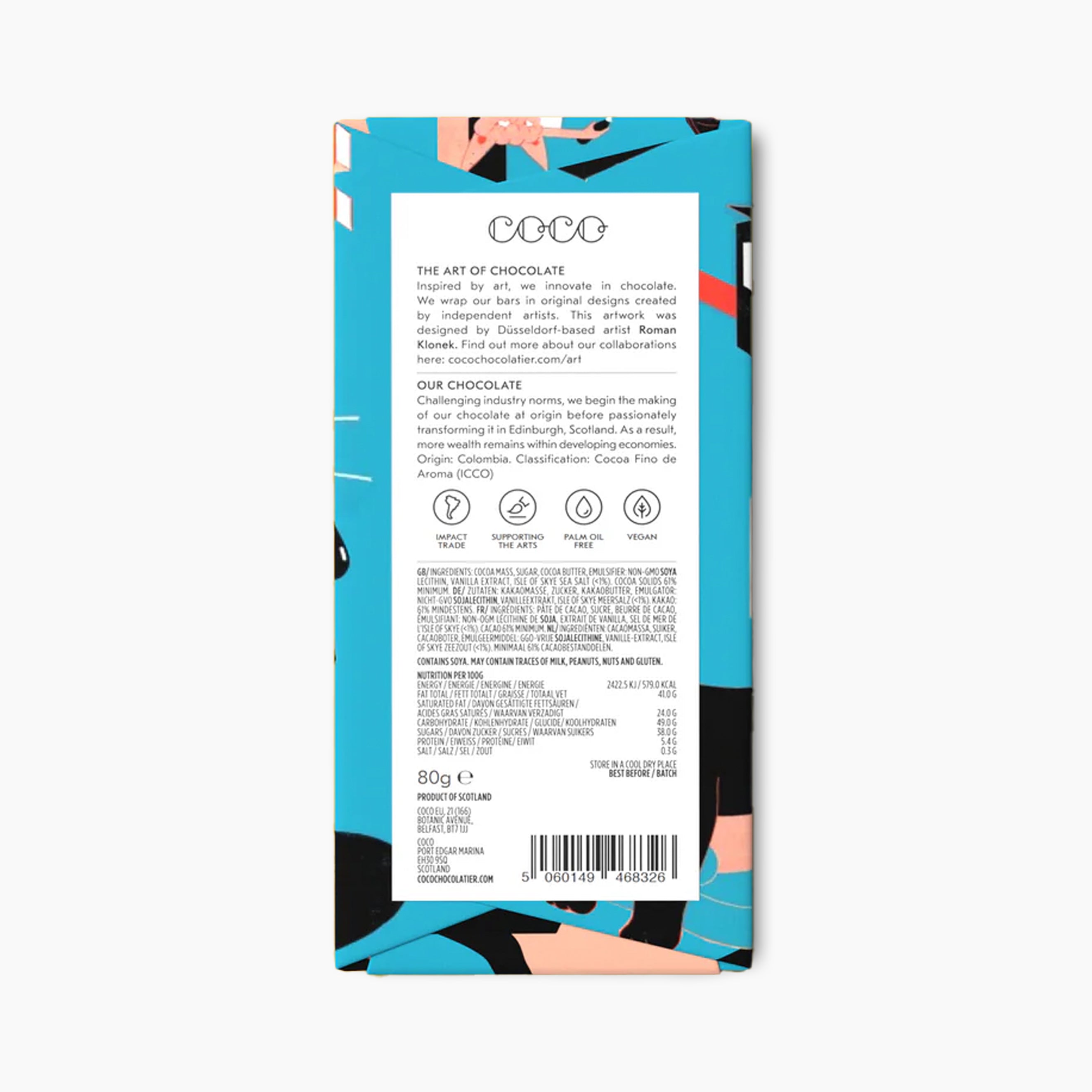 80g Isle of Skye Sea Salt Dark Chocolate