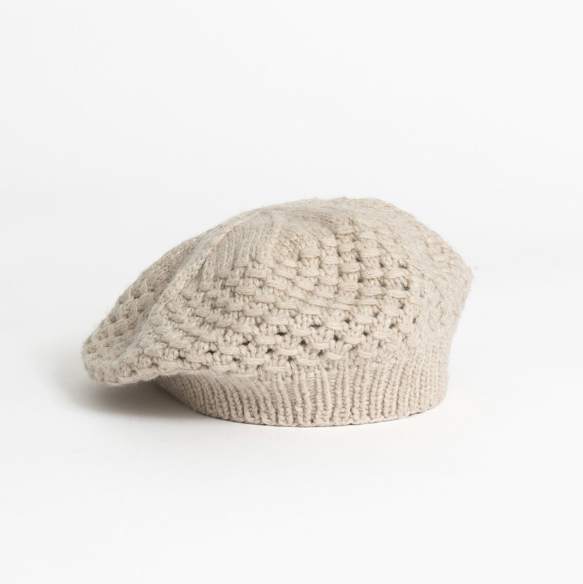 Cashmere + Merino Handkint Lace Beret