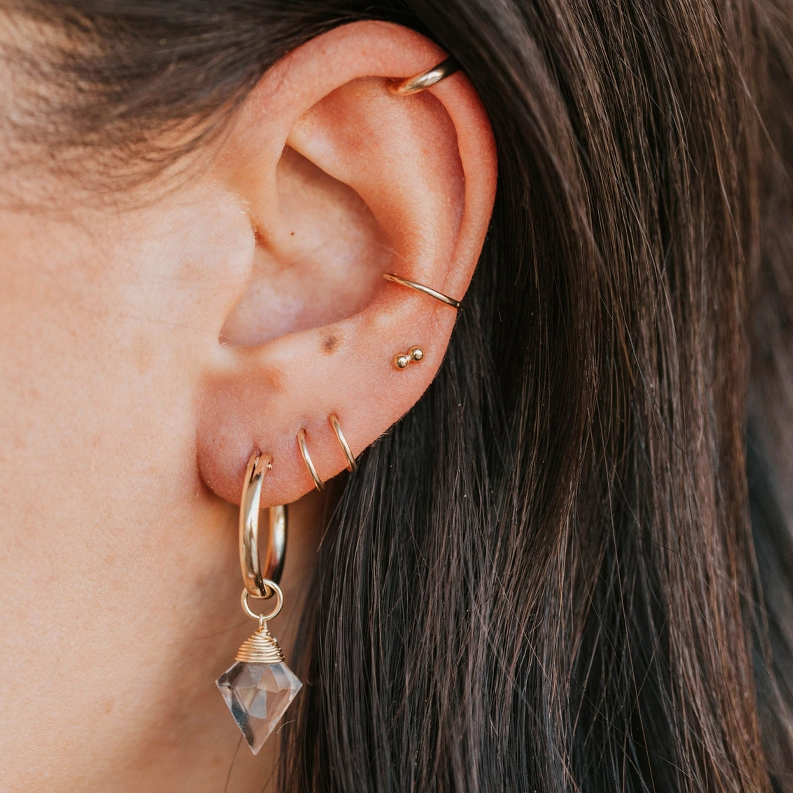 Double Dot Stud Earrings