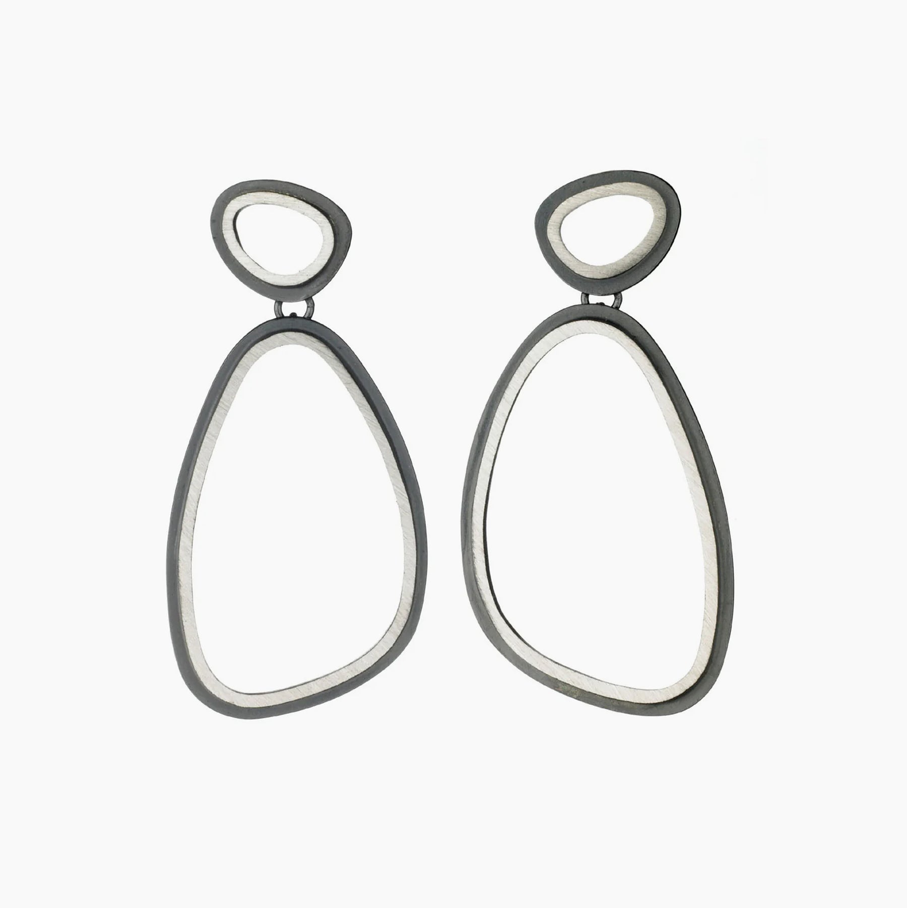 Eclipse Double Organic Oval Earrings