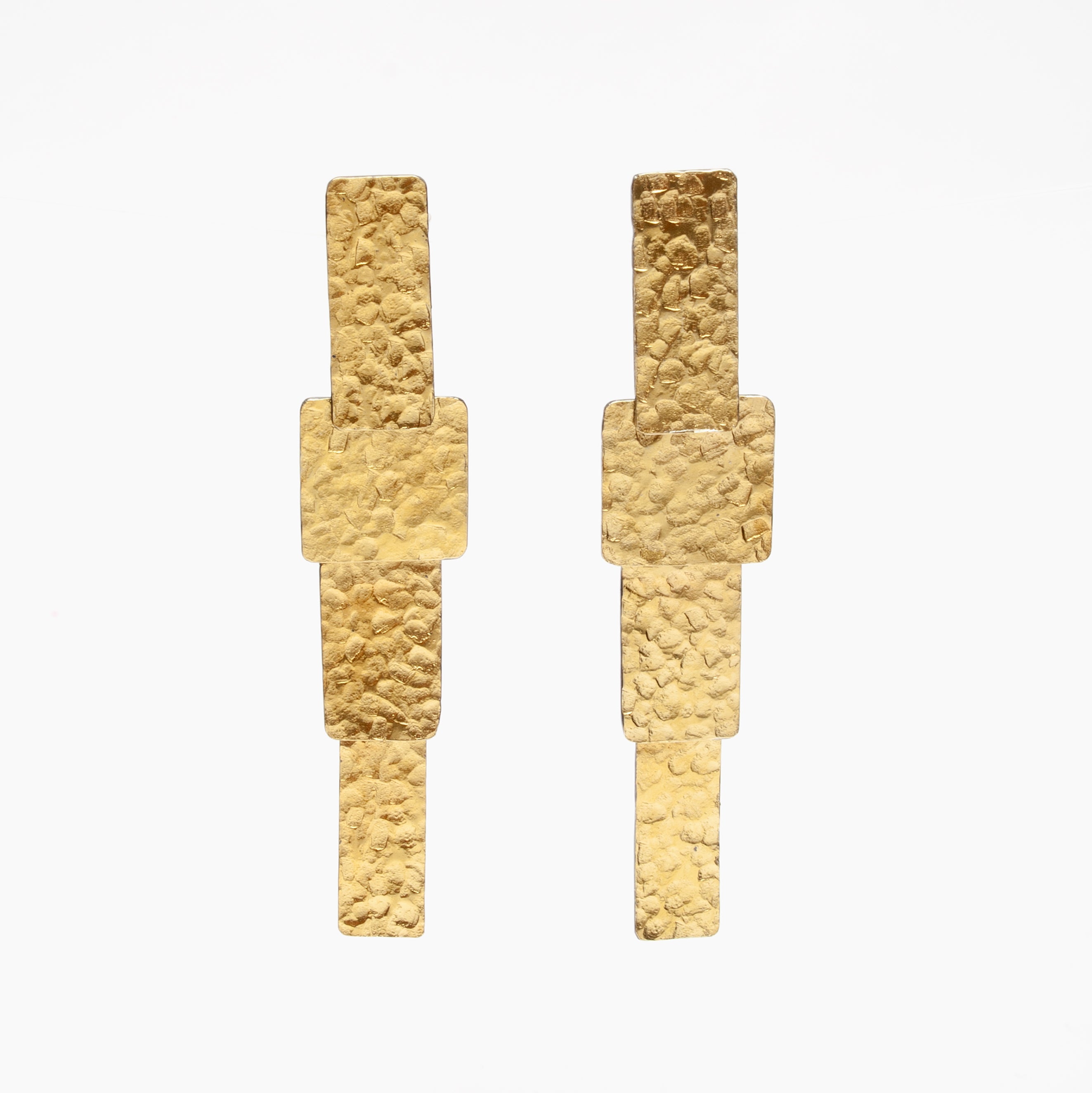 Delicate Tab Link Line Earrings