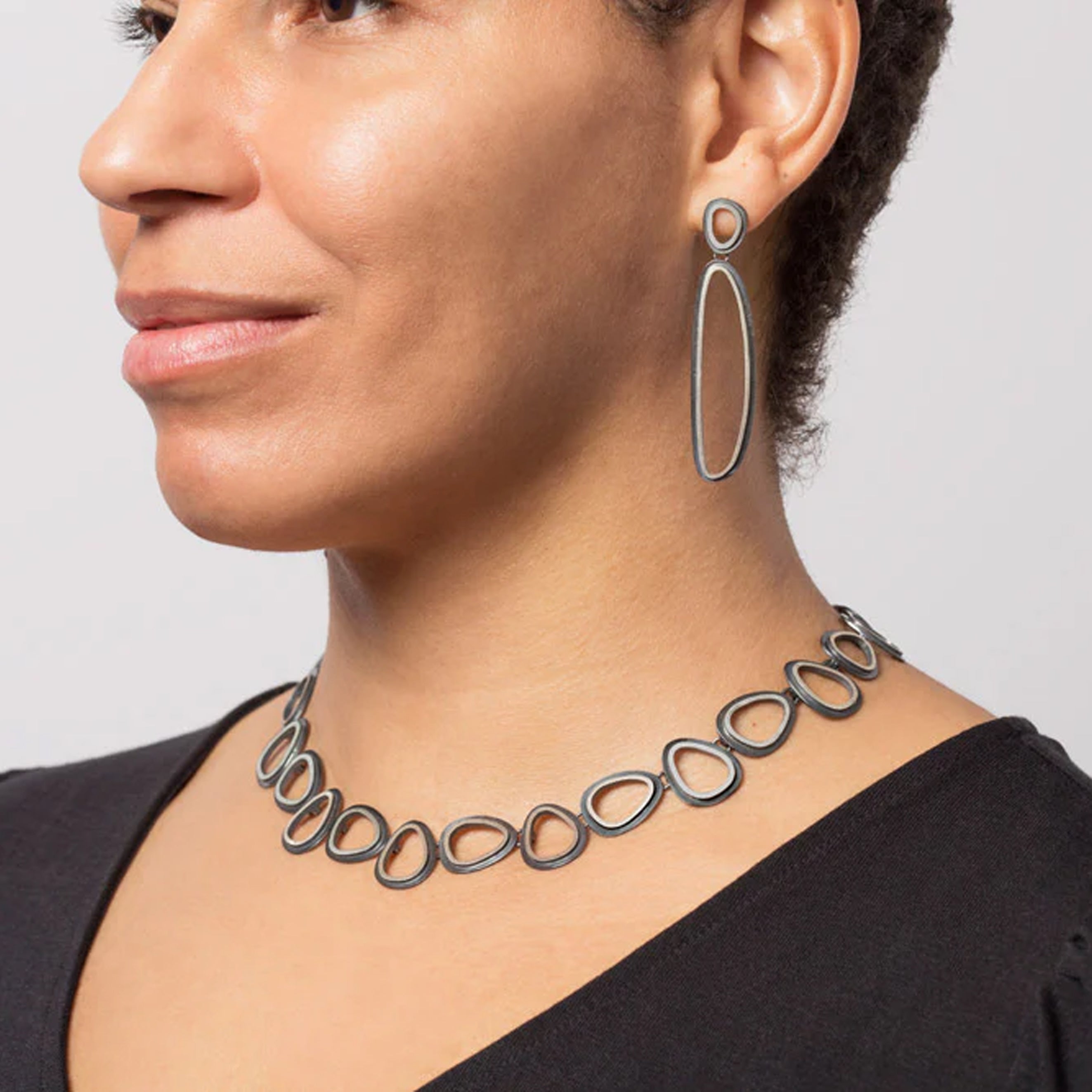 Eclipse Organic Ovals Link Necklace