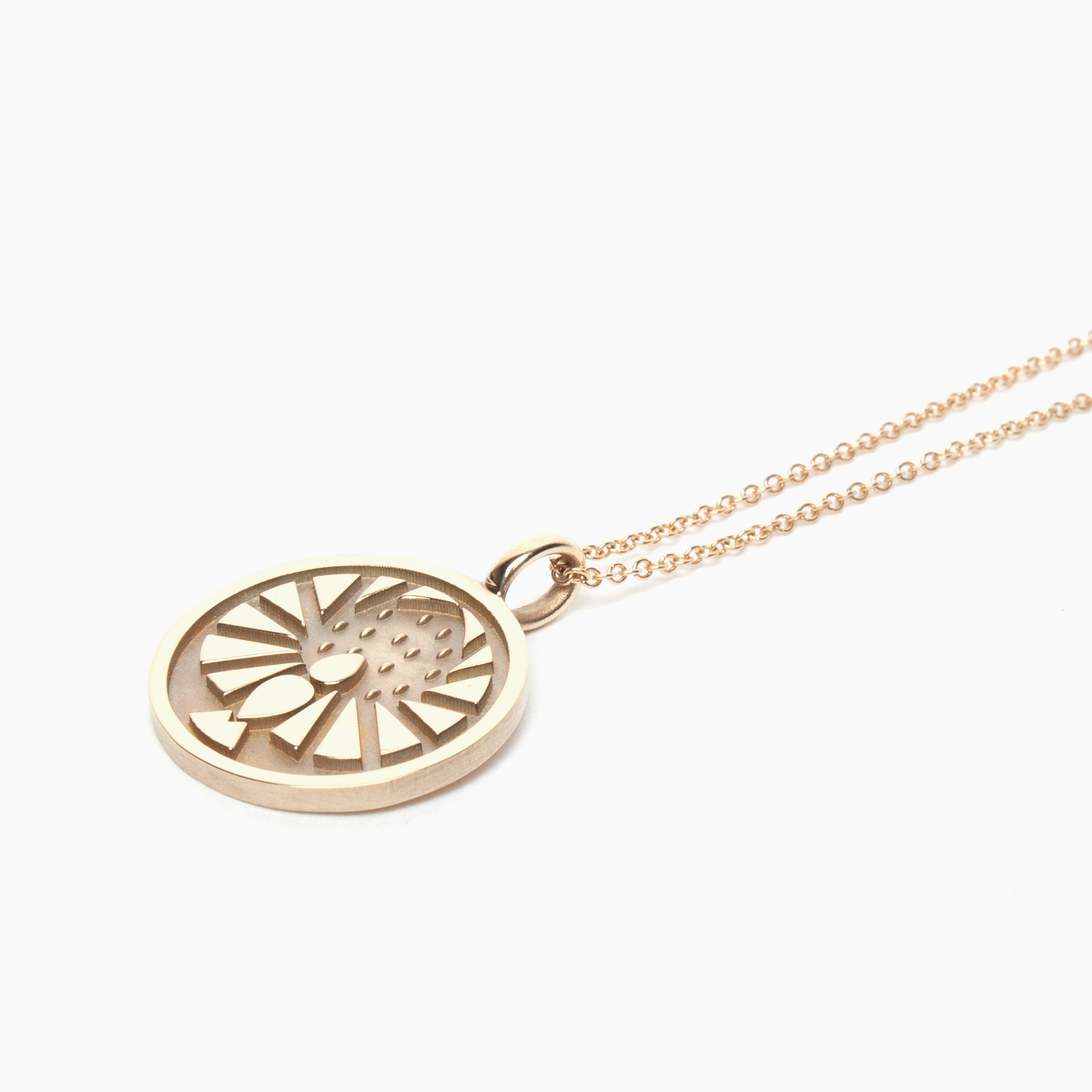14k Gold Rebel Loon Medallion (chain optional)