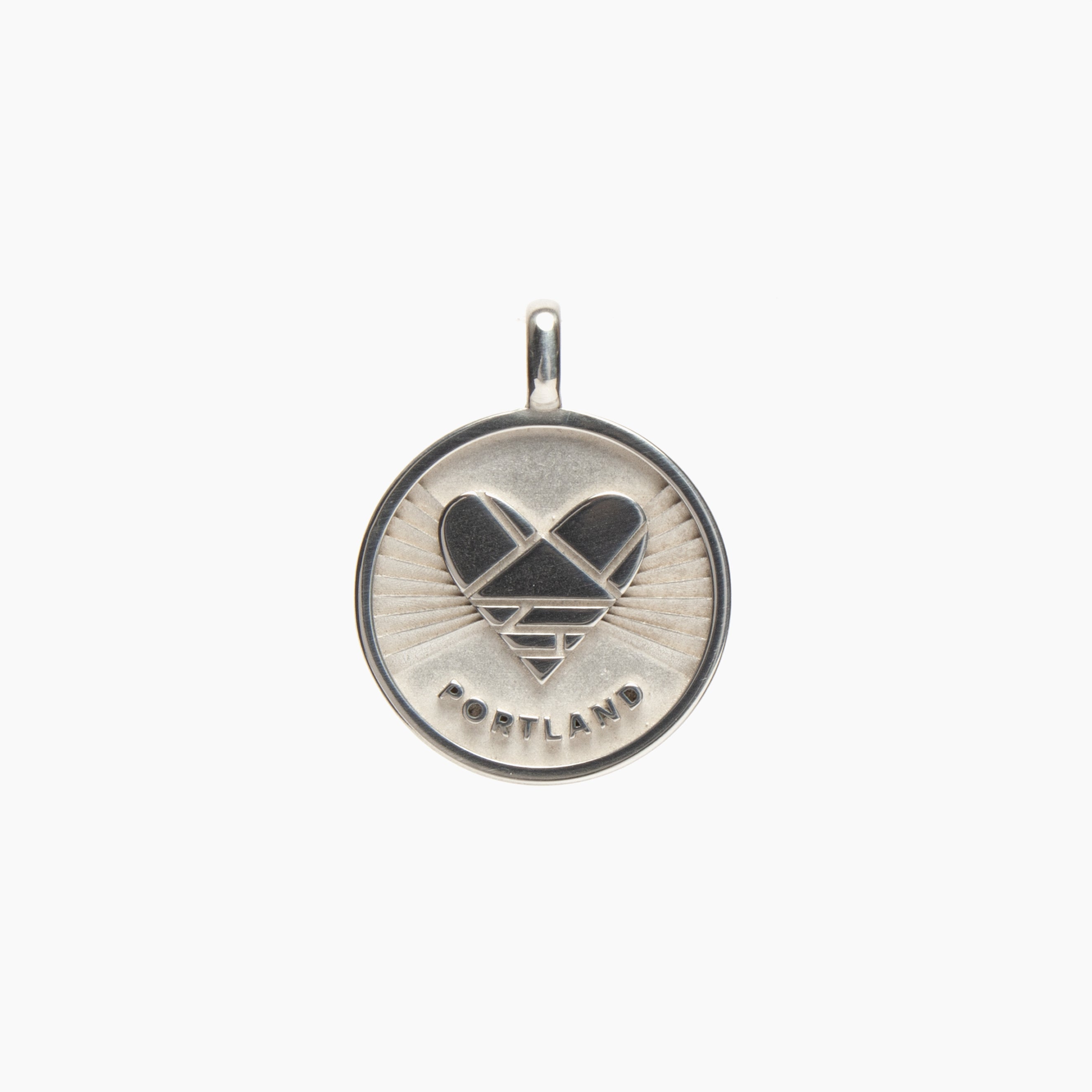 Heart + Portland medallion (chain optional)