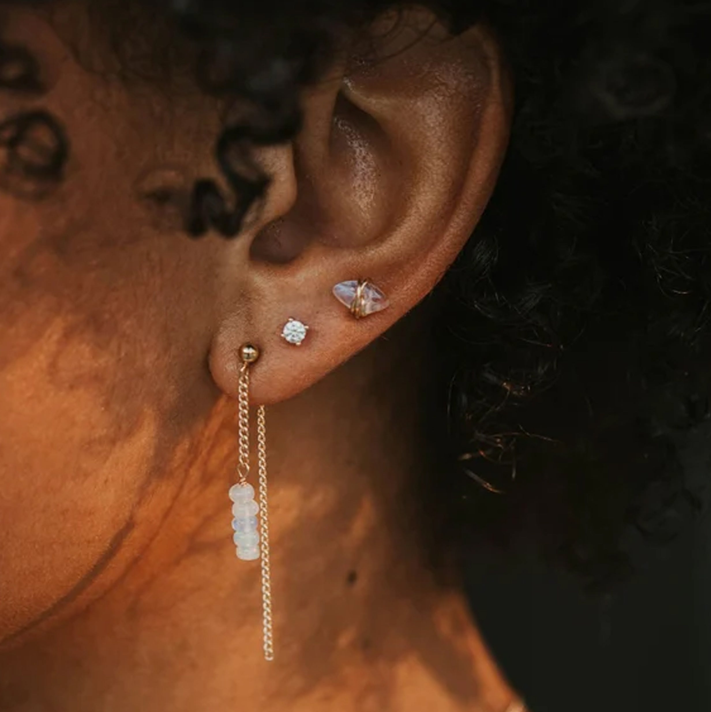 Moonbeam Stud Earrings