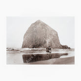 Historical Photo: Haystack Rock with Two Friends at Cannon Beach 1924